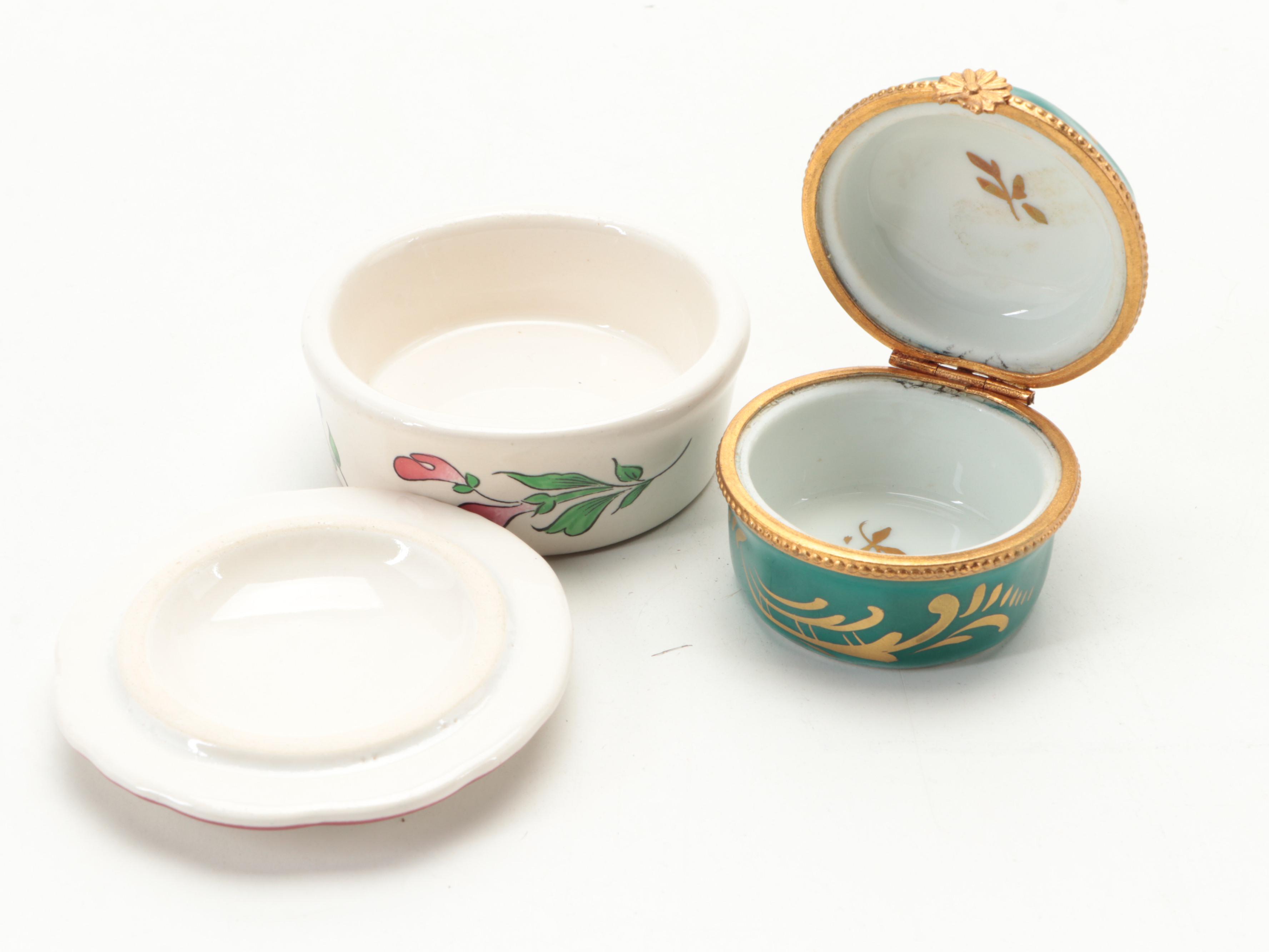 Luneville with Other French Porcelain Vanity Boxes