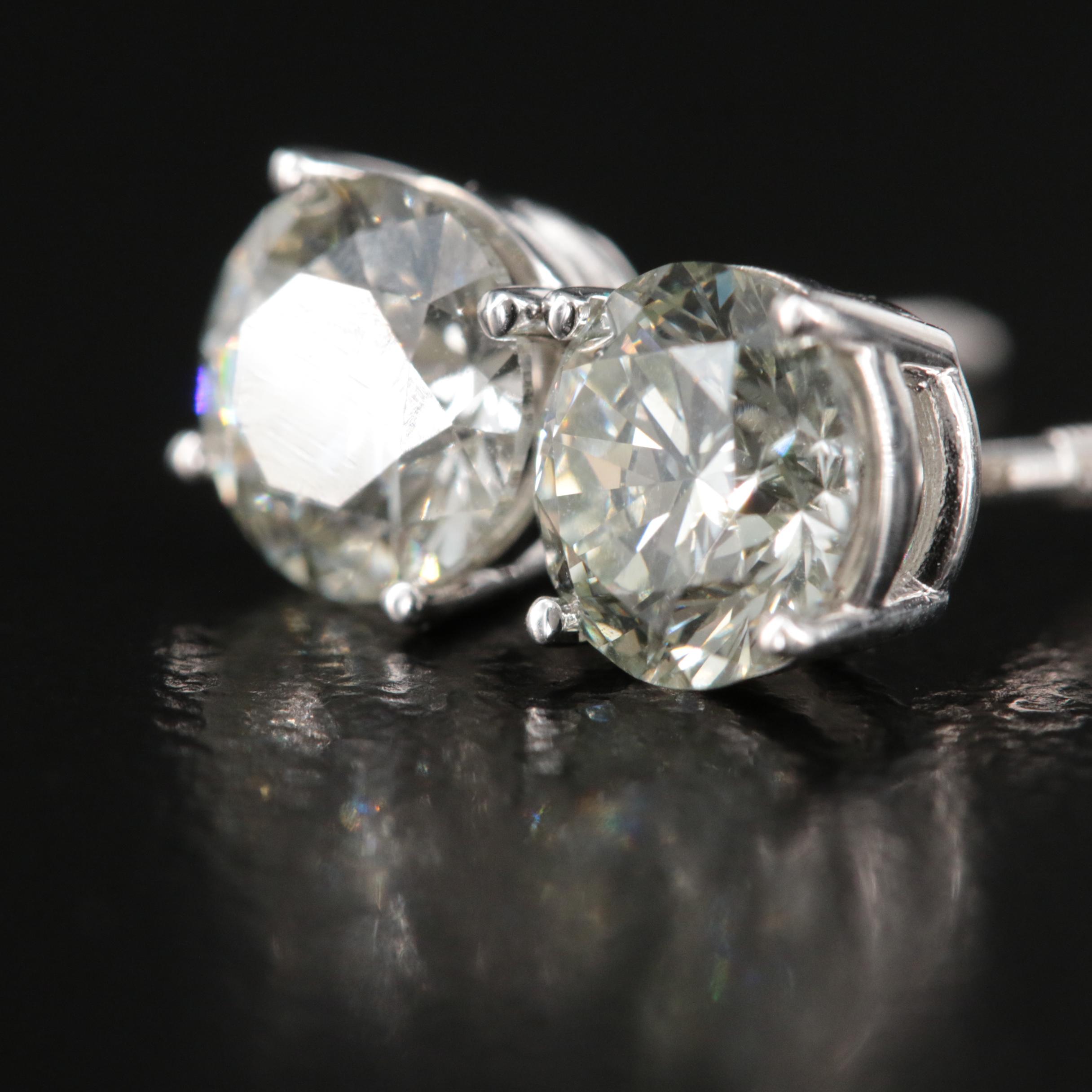 Platinum 1.61 CTW Lab Grown Diamond Stud Earrings