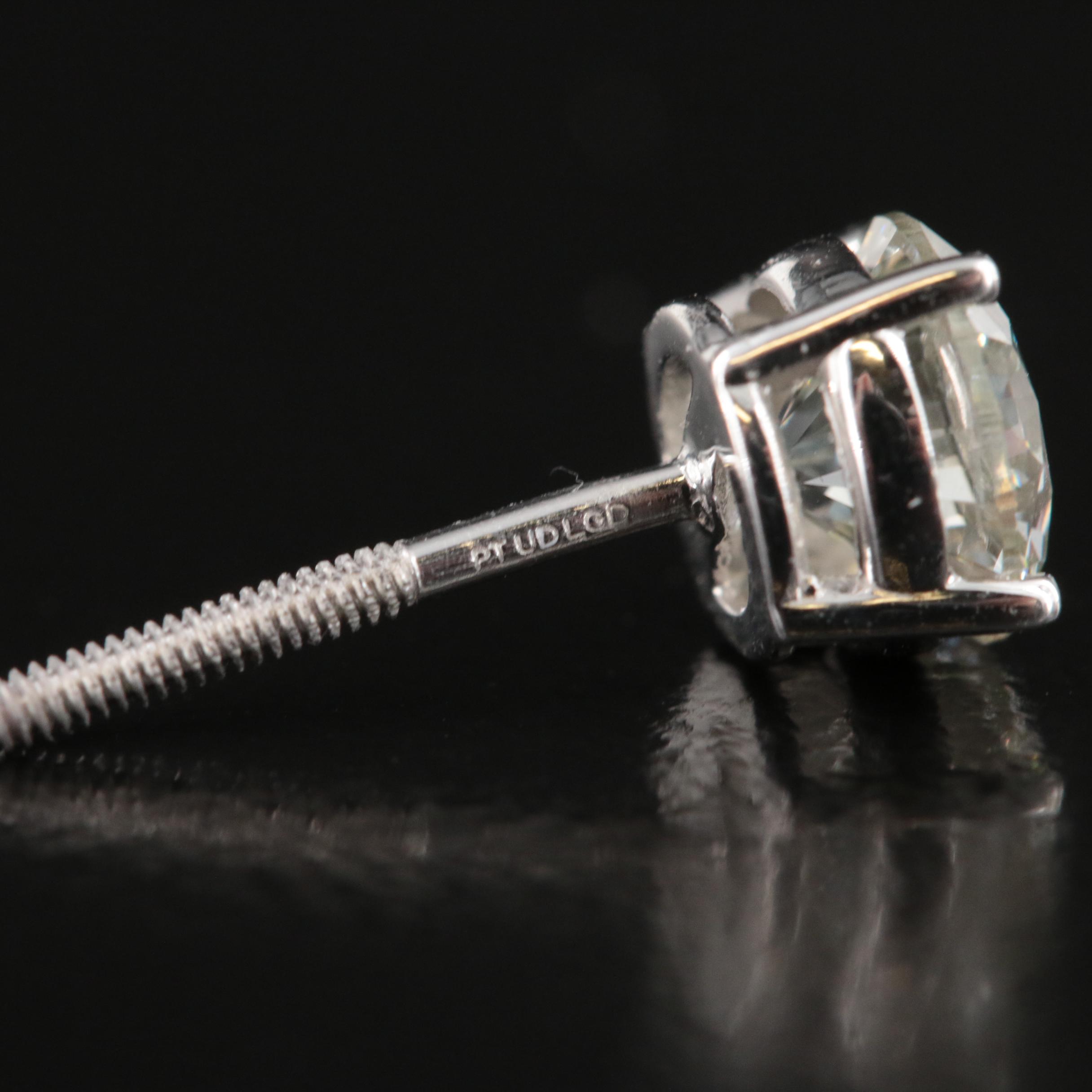 Platinum 1.61 CTW Lab Grown Diamond Stud Earrings