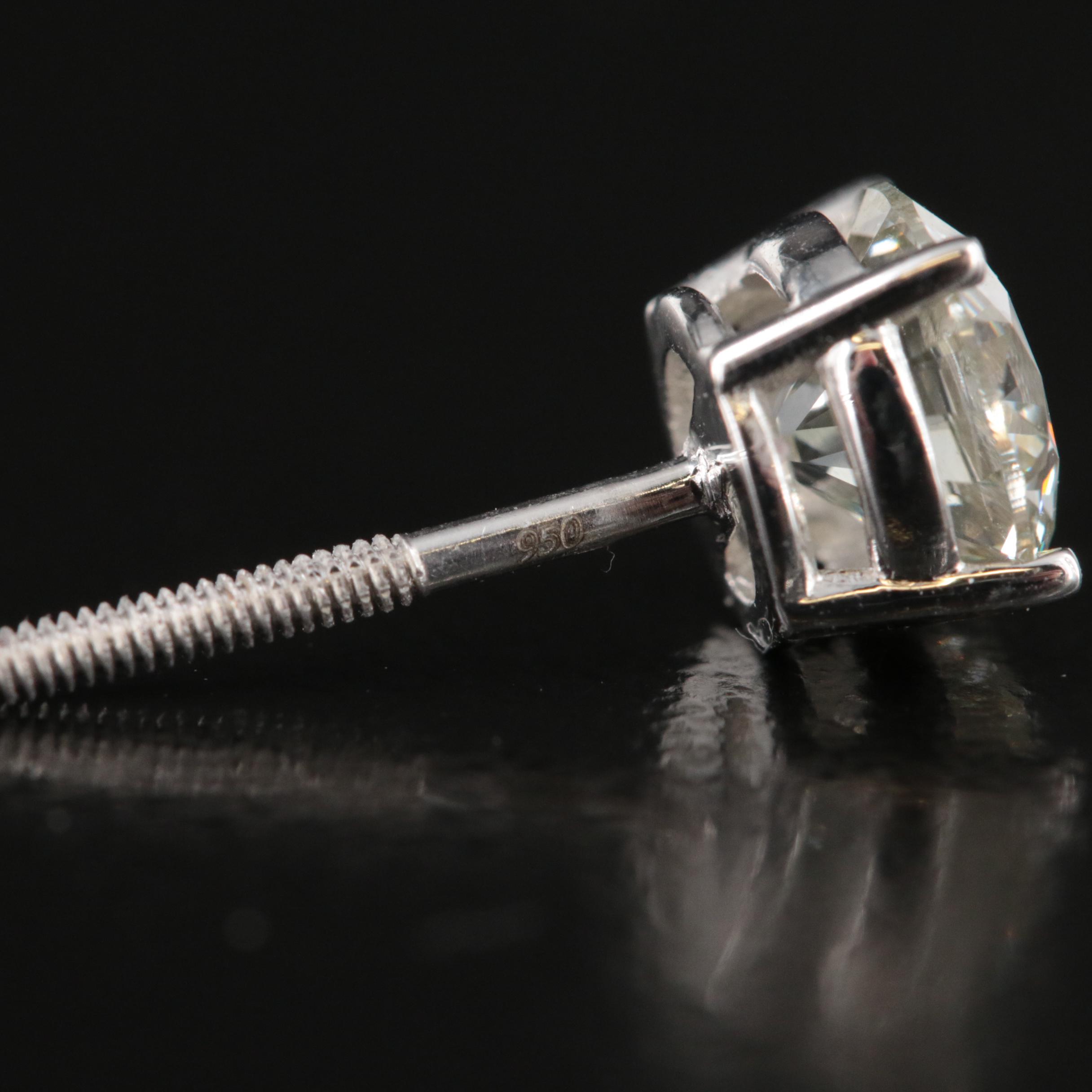 Platinum 1.61 CTW Lab Grown Diamond Stud Earrings