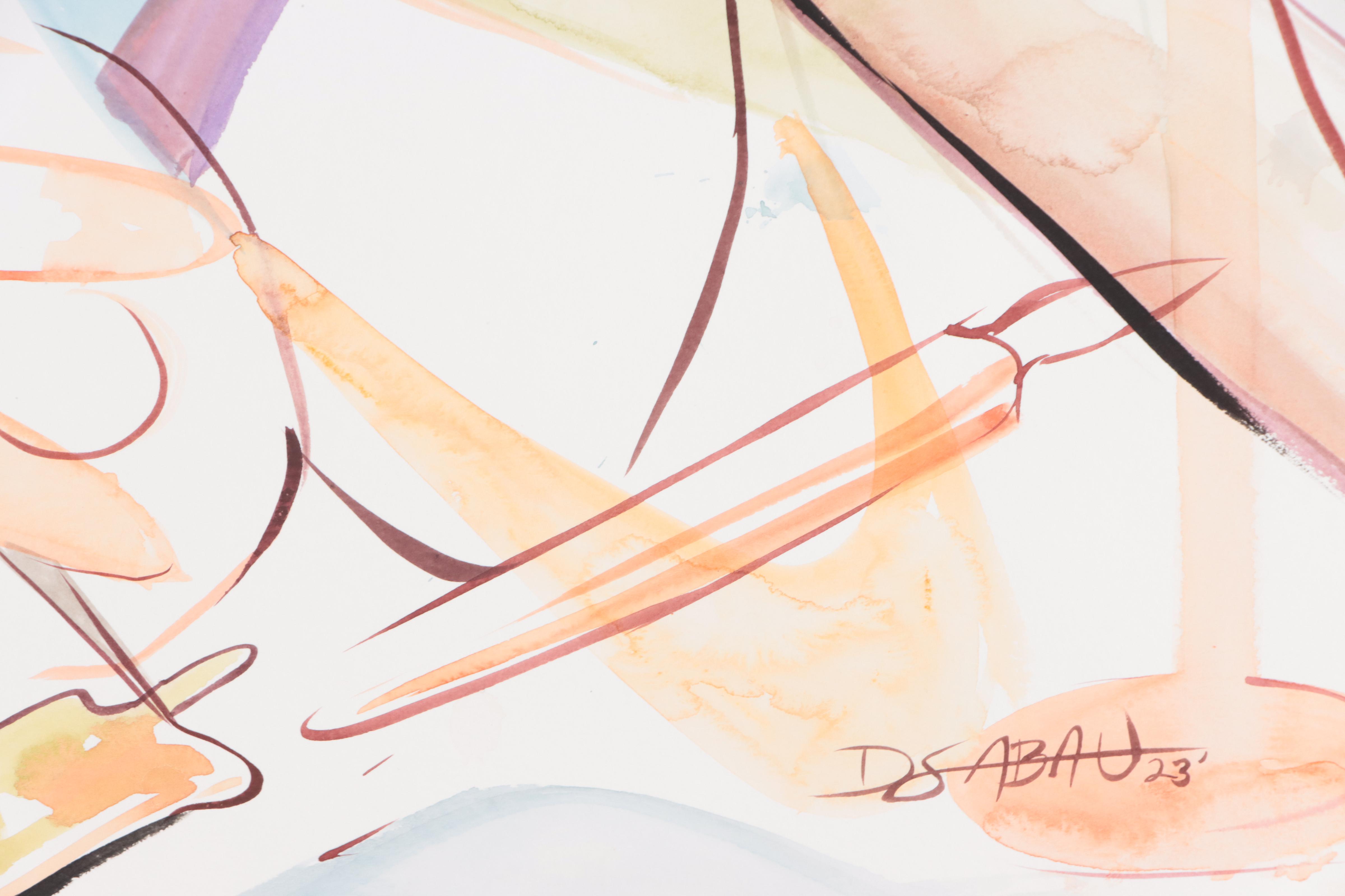 Dan Sabau Watercolor Painting "The Portrait Painter in The Studio," 2023