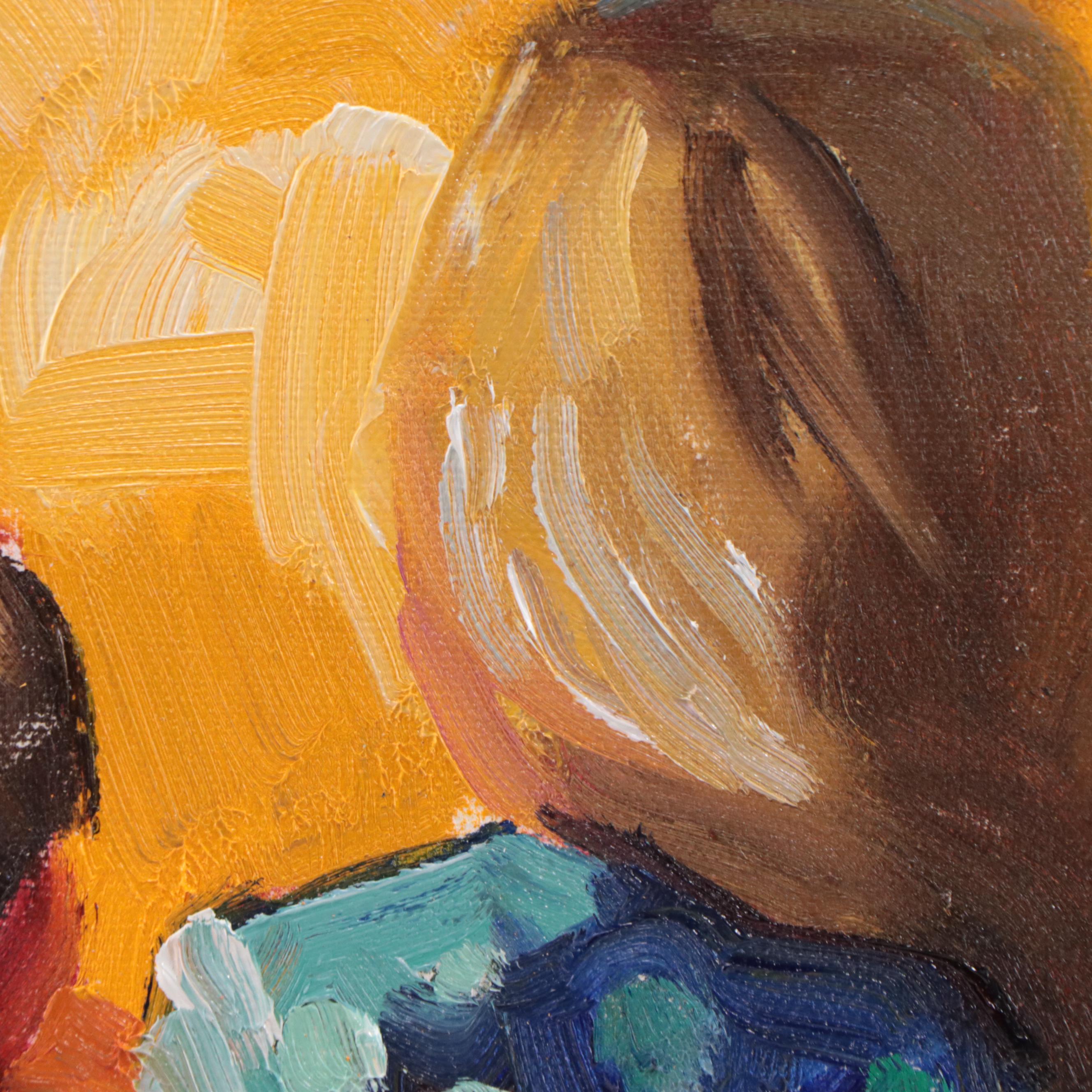 Sally Rosenbaum Oil Painting of Mother and Child, 21st Century