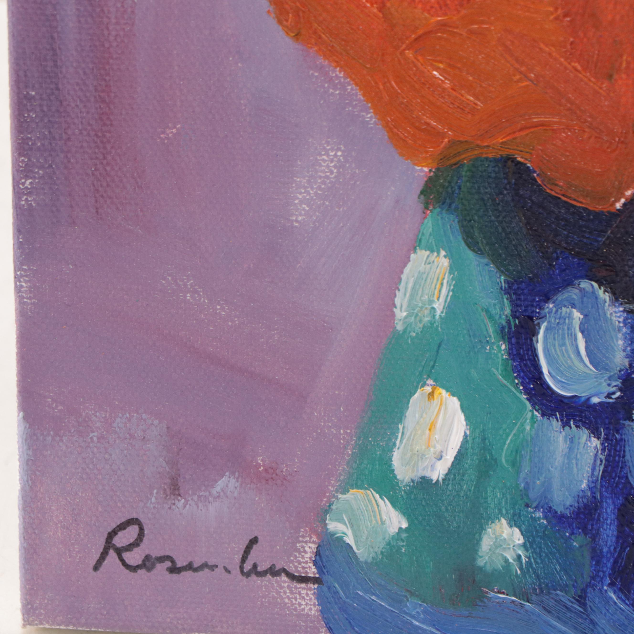 Sally Rosenbaum Oil Painting of Mother and Child, 21st Century