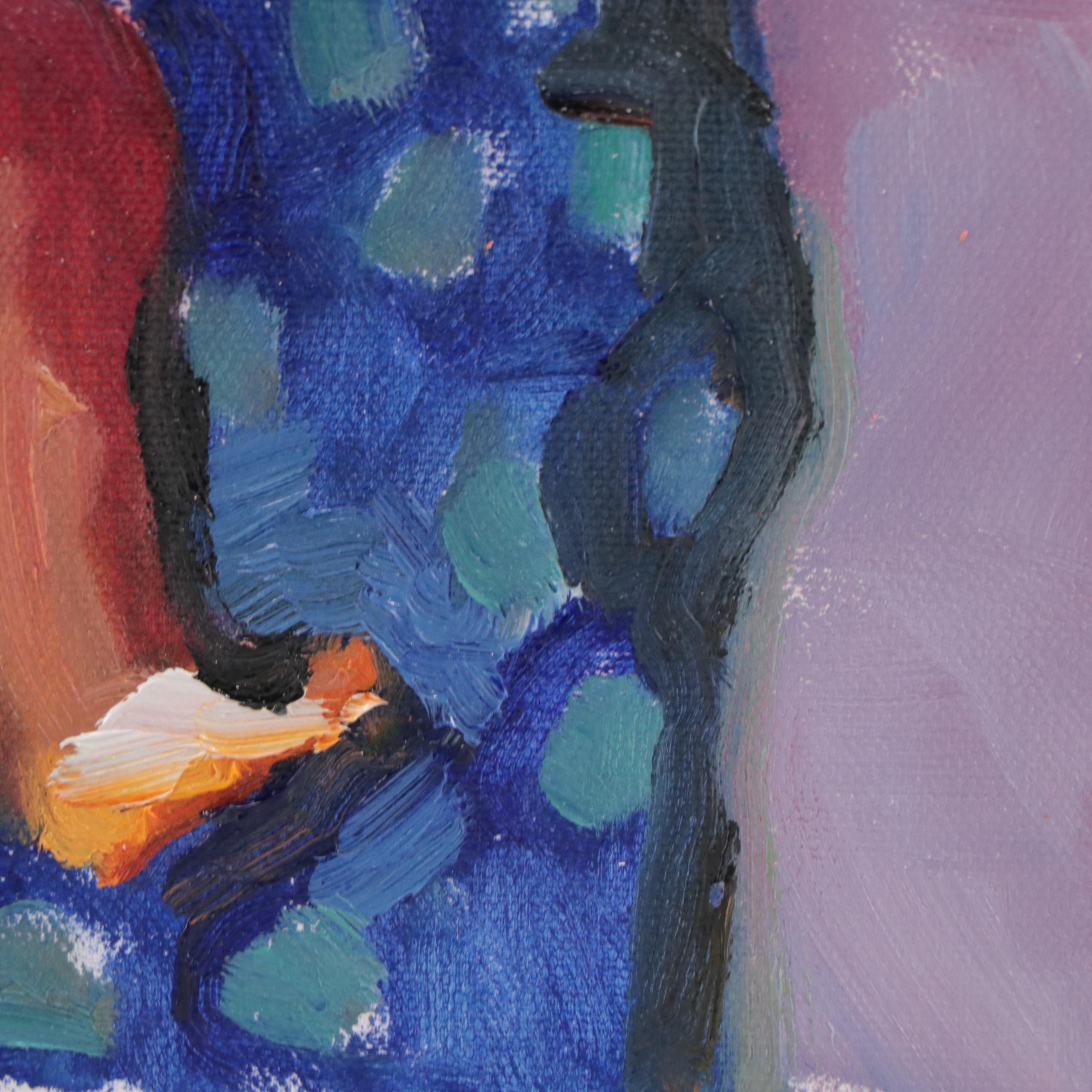 Sally Rosenbaum Oil Painting of Mother and Child, 21st Century