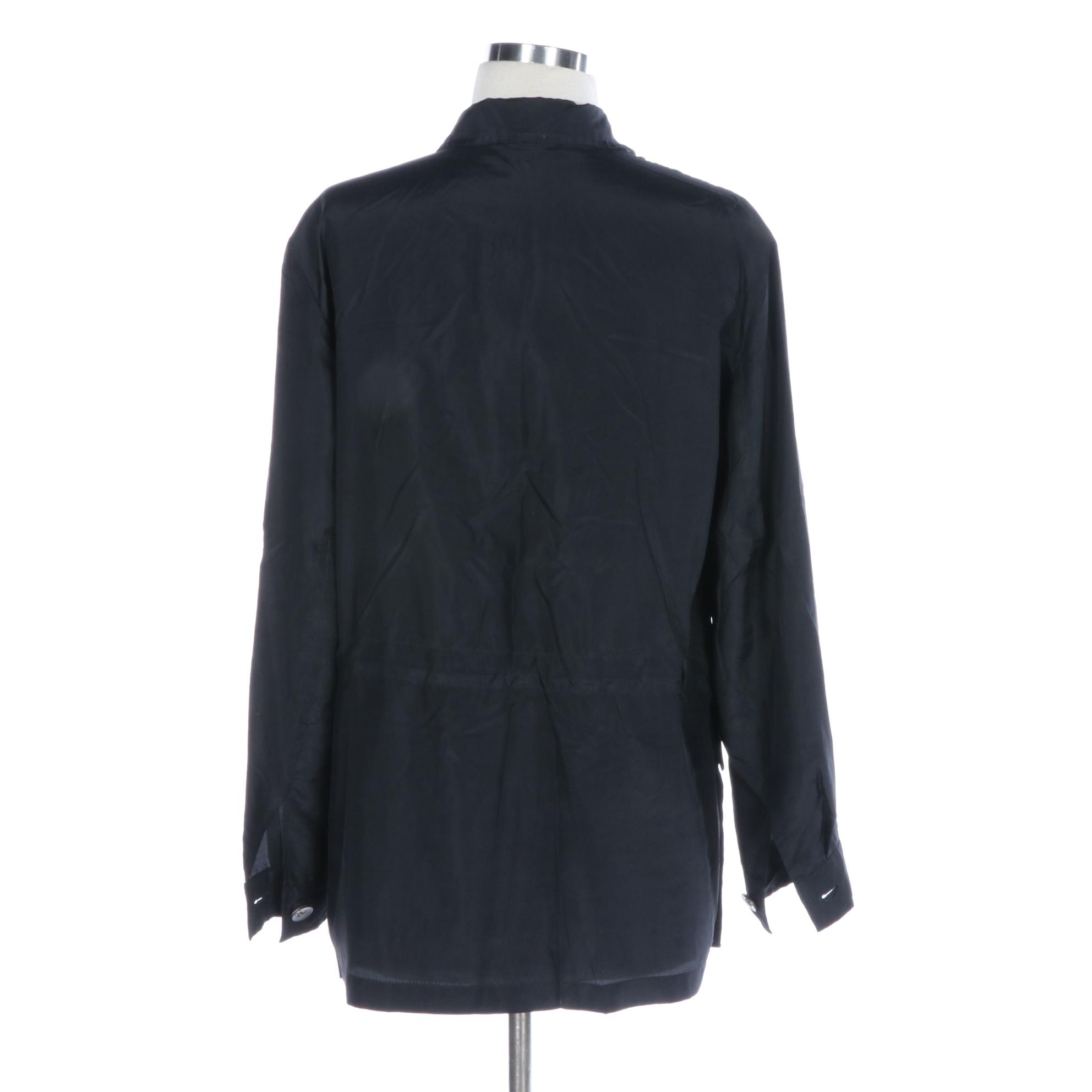 Loro Piana Silk Zipper-Front Lightweight Jacket