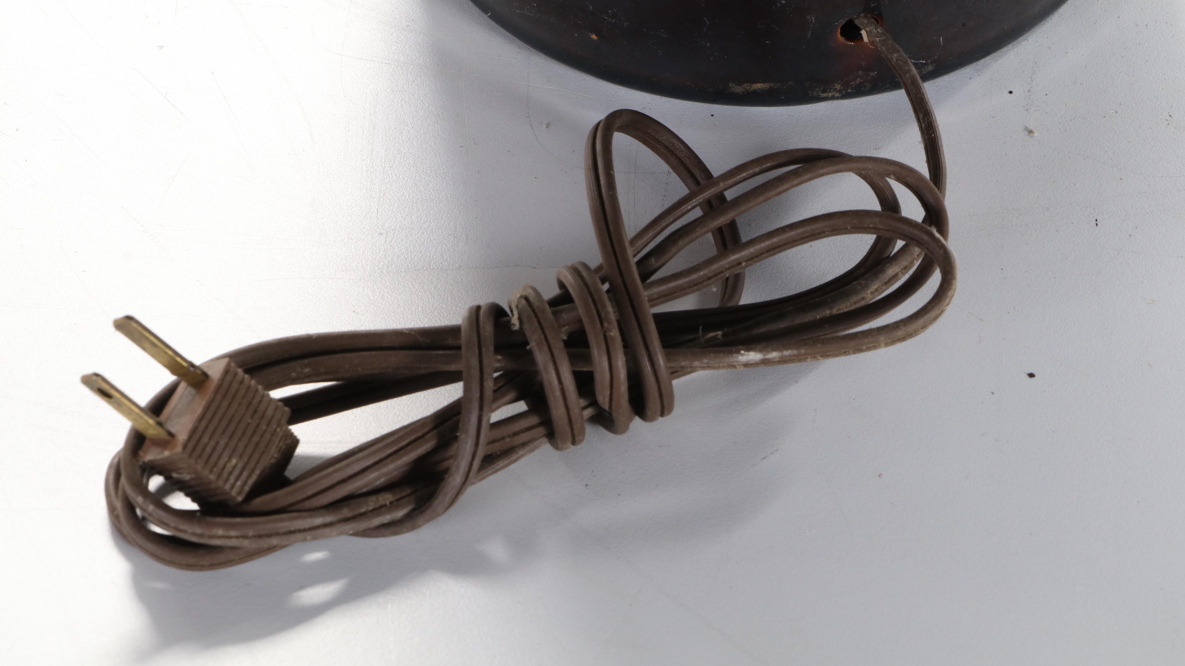 Mid Century Modern Brown Ceramic Drip Glaze Lamp