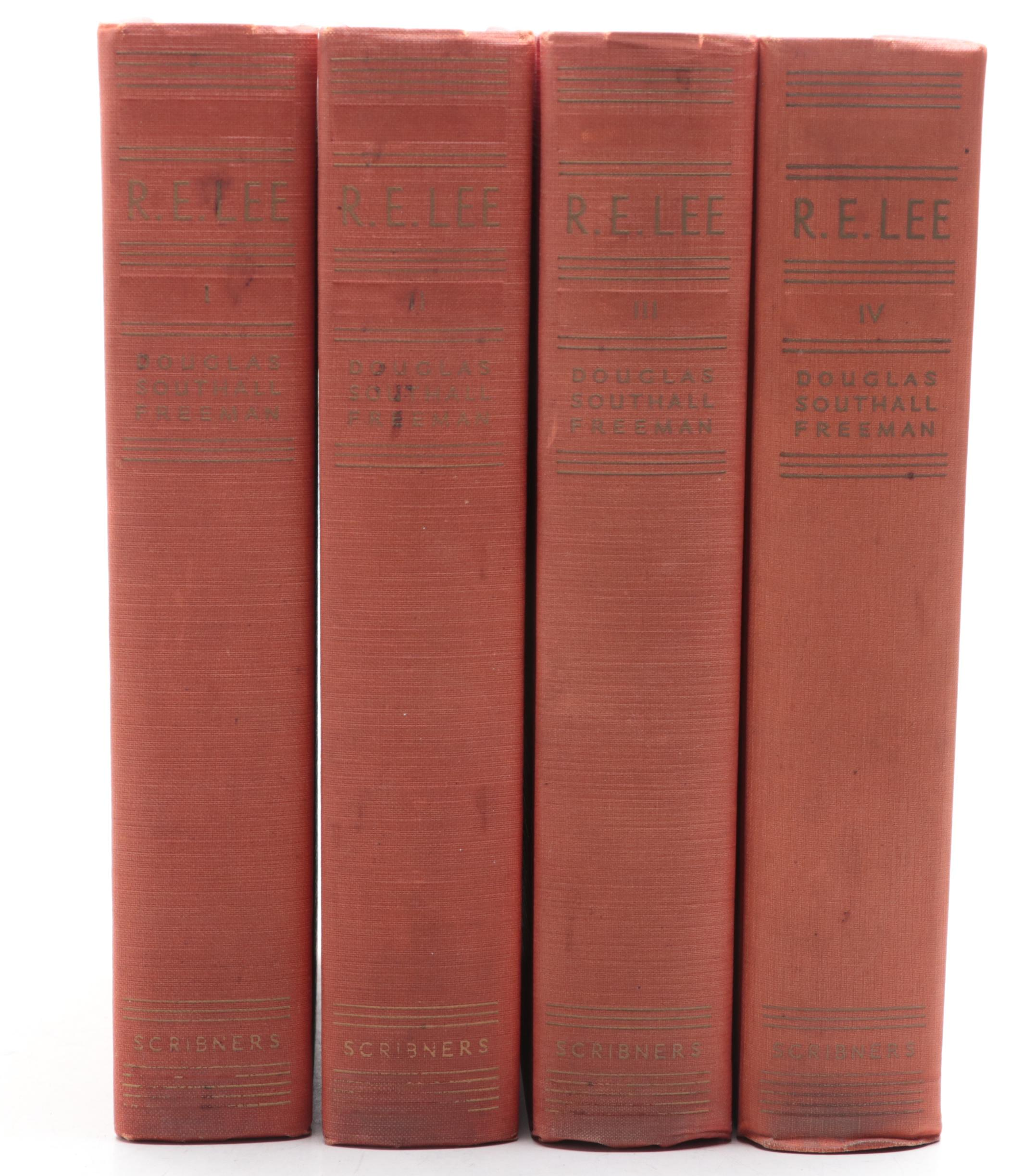 Early Printing "R. E. Lee" Four-Volume Set by Douglas Southall Freeman, 1935–36