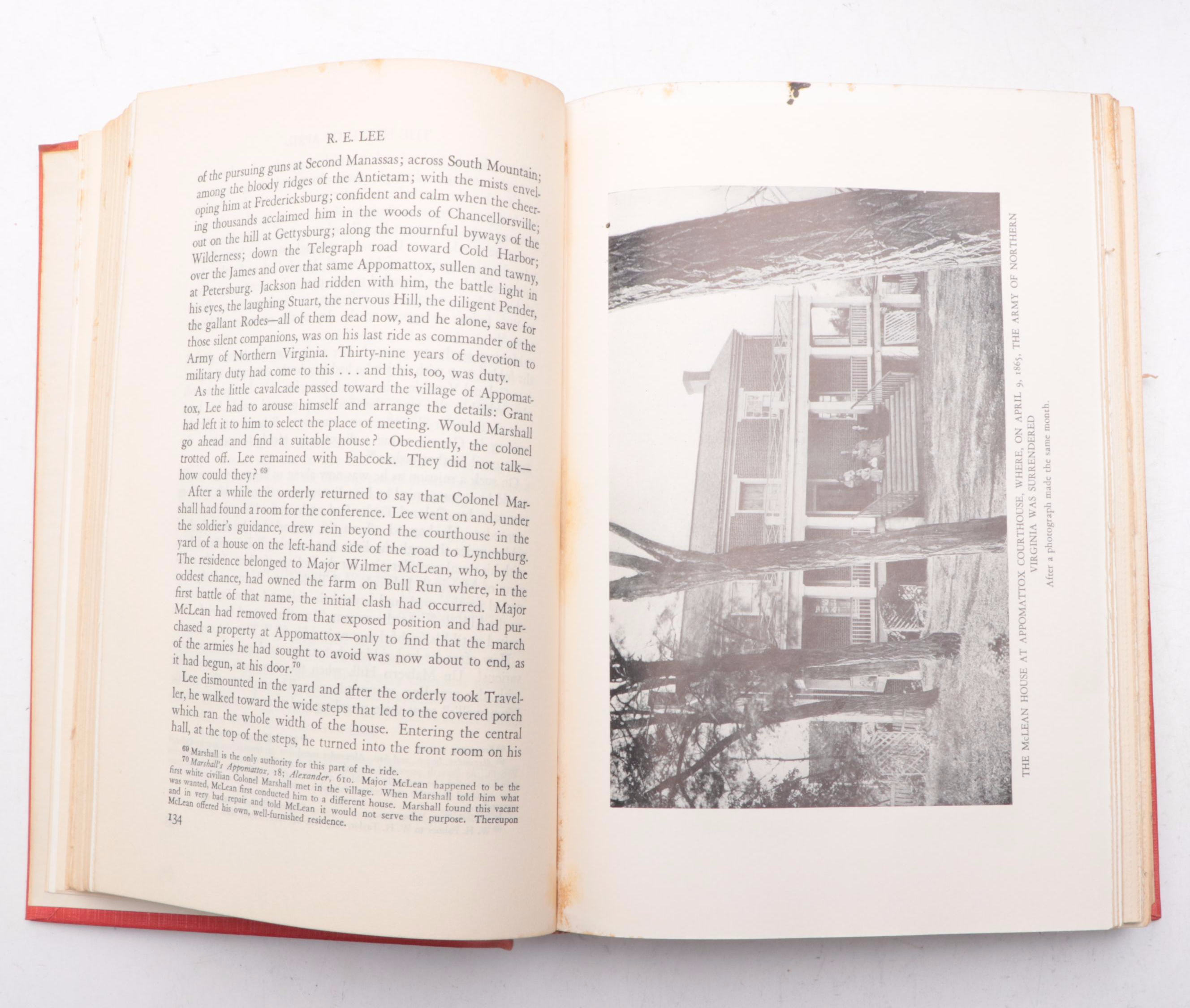 Early Printing "R. E. Lee" Four-Volume Set by Douglas Southall Freeman, 1935–36