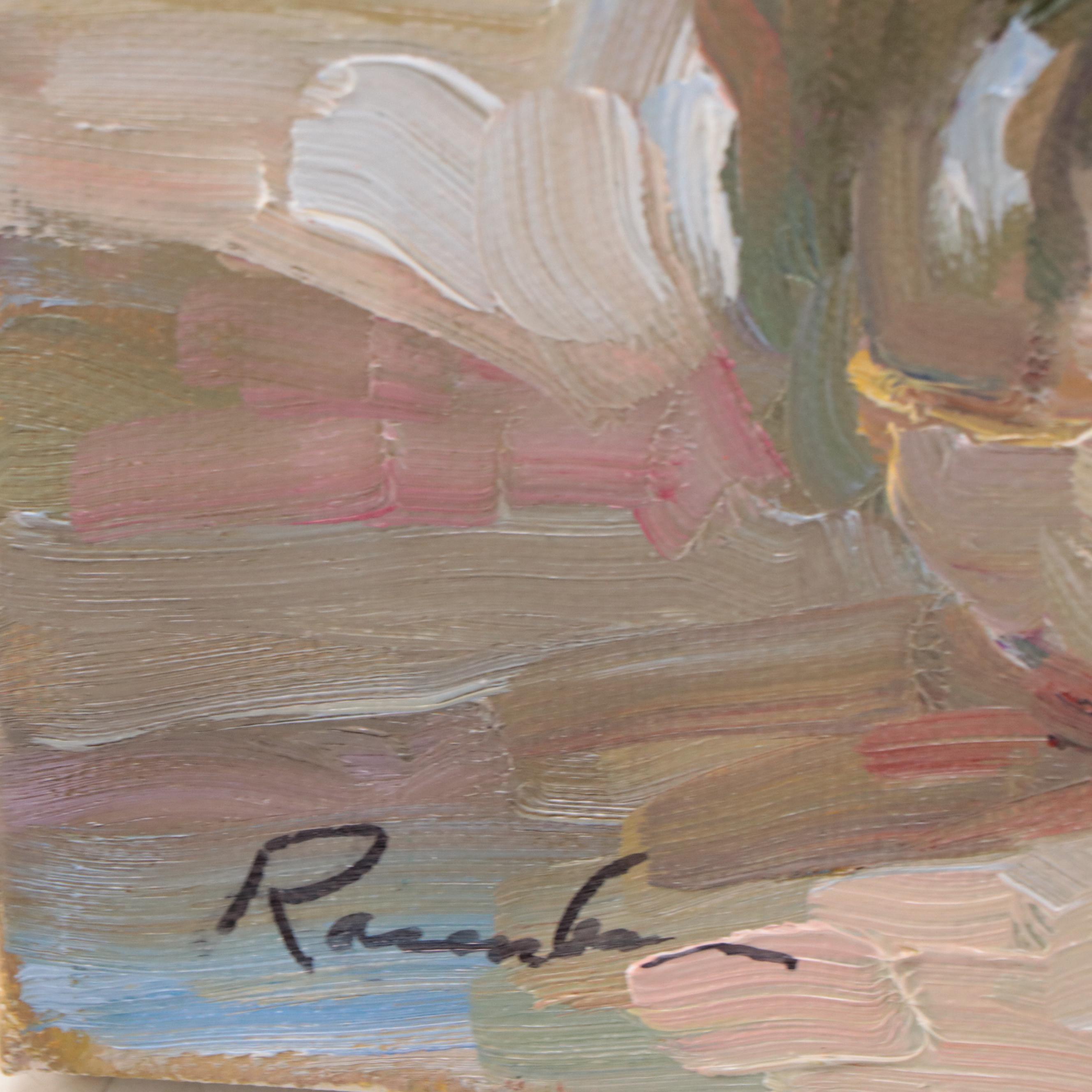 Sally Rosenbaum Floral Still Life Oil Painting, 21st Century