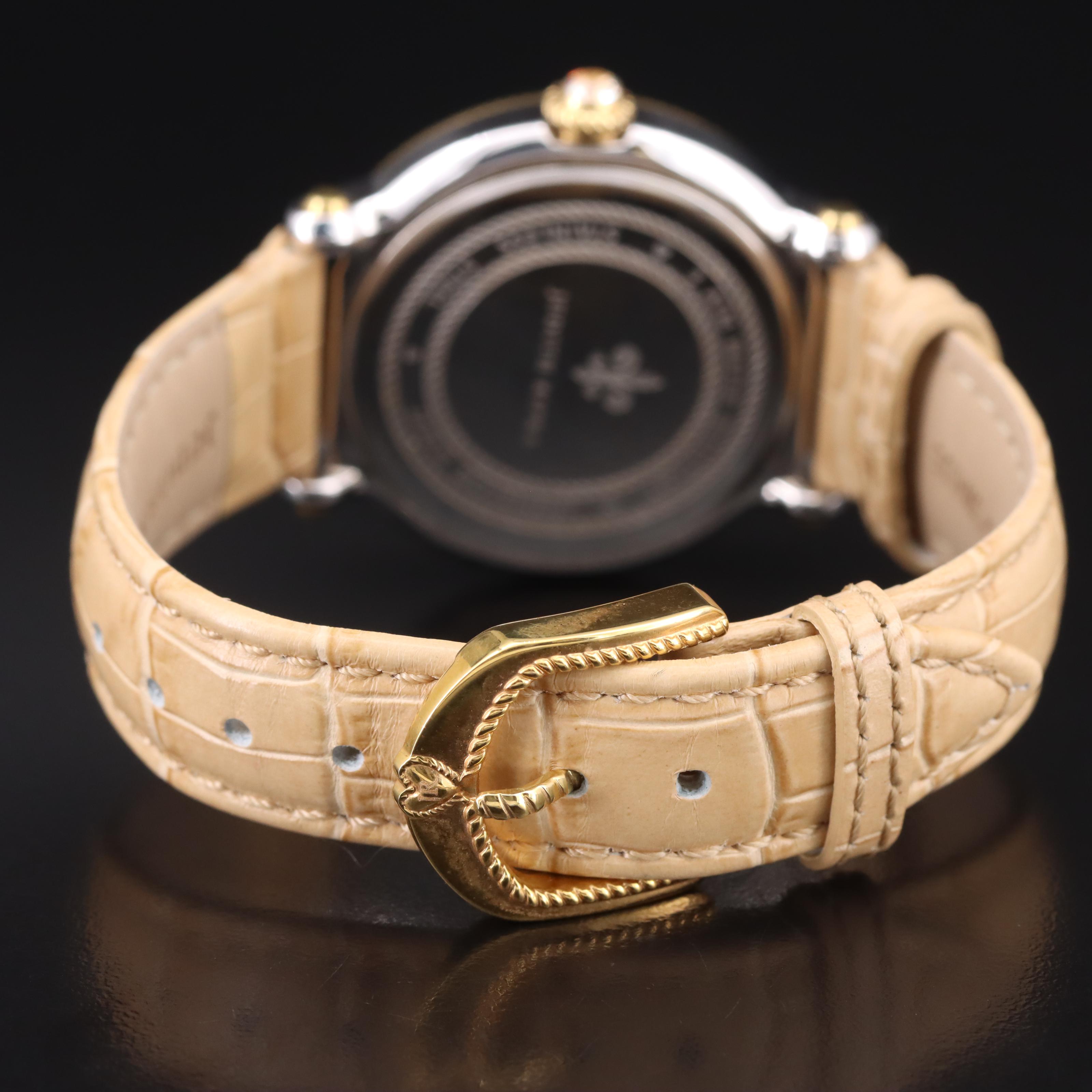 Judith Ripka Two-Tone Floating Glass Crystal Accent Watch