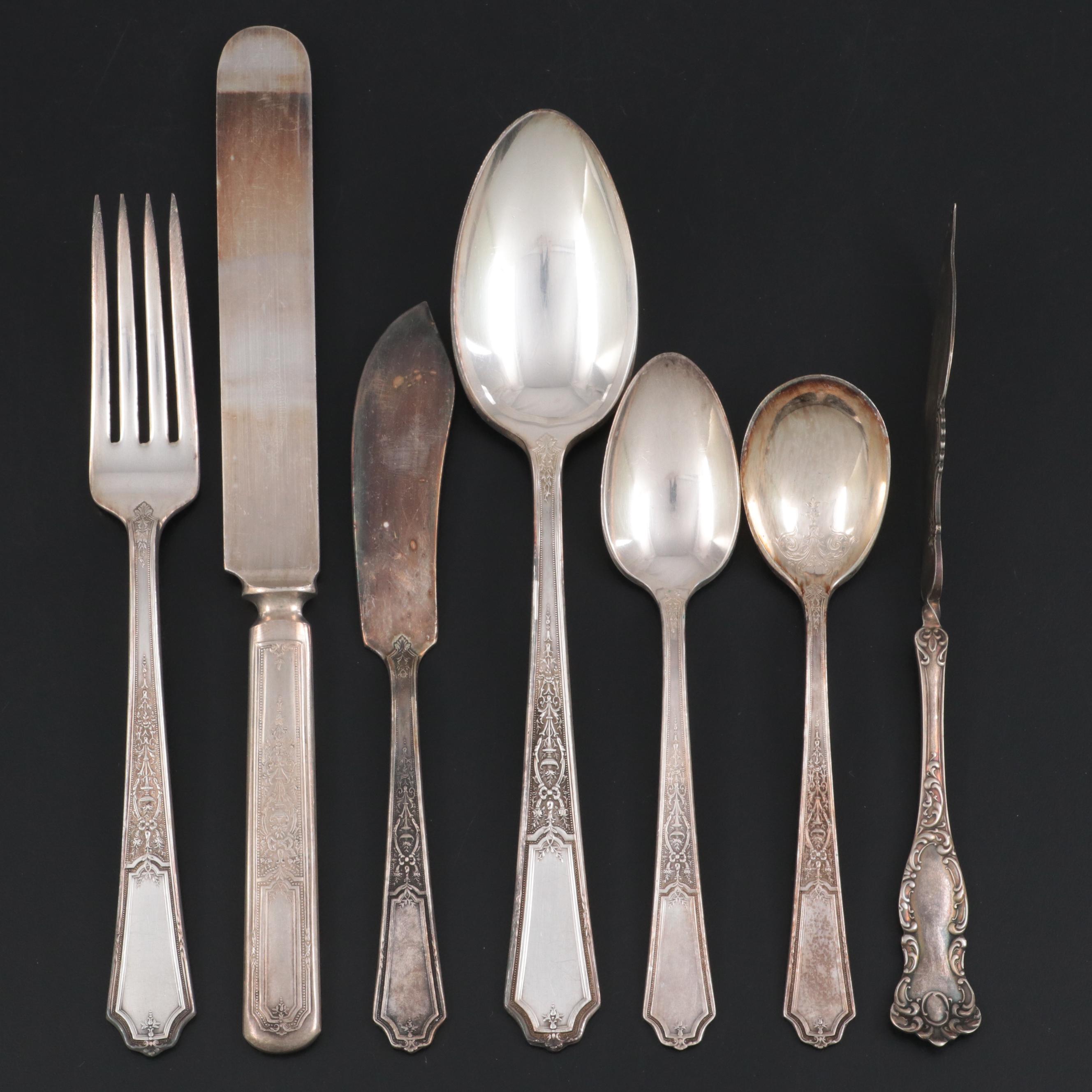 Rogers Bros "Ancestral" and Other Silver Plate Flatware, Early to Mid-20th C.