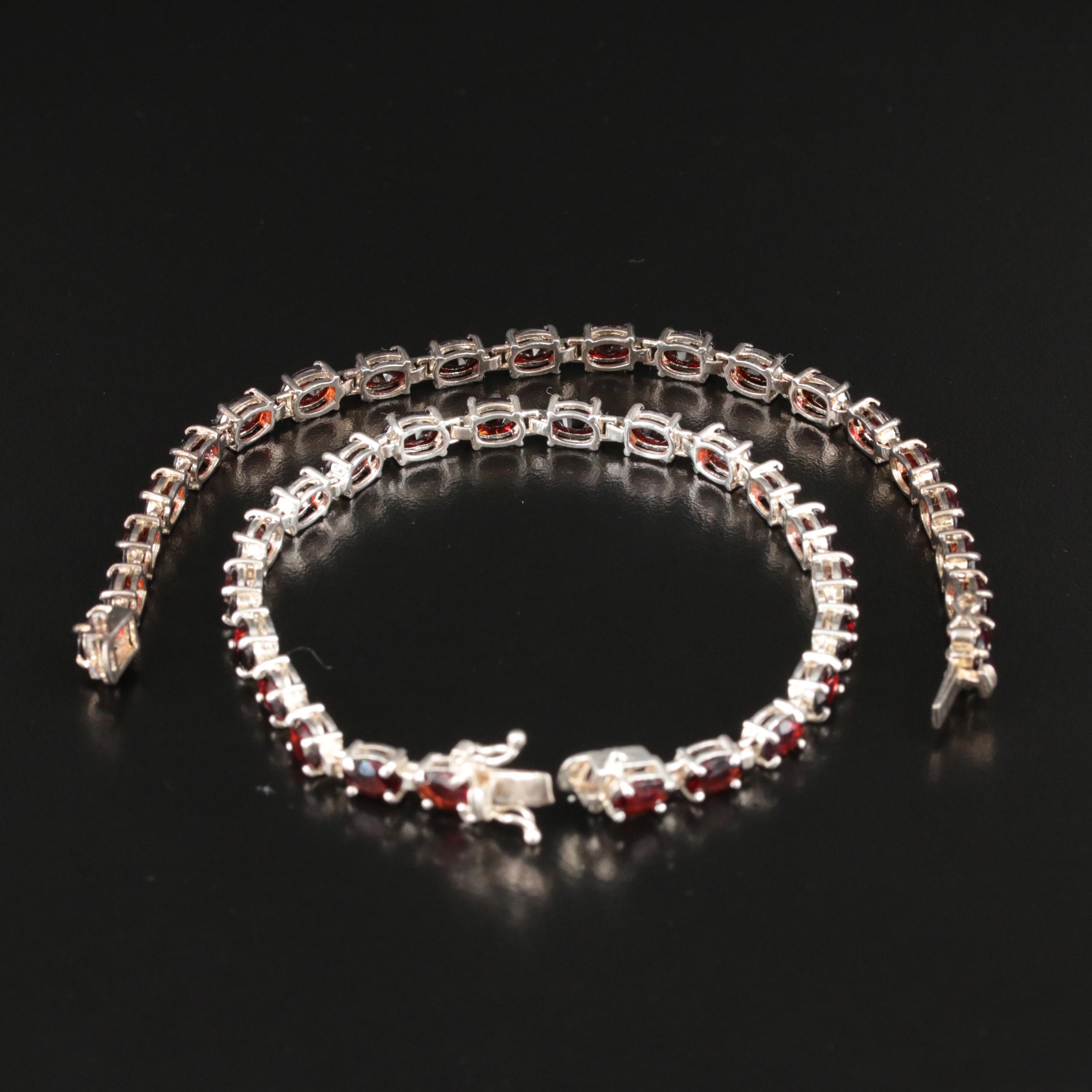 Sterling Garnet Bracelets