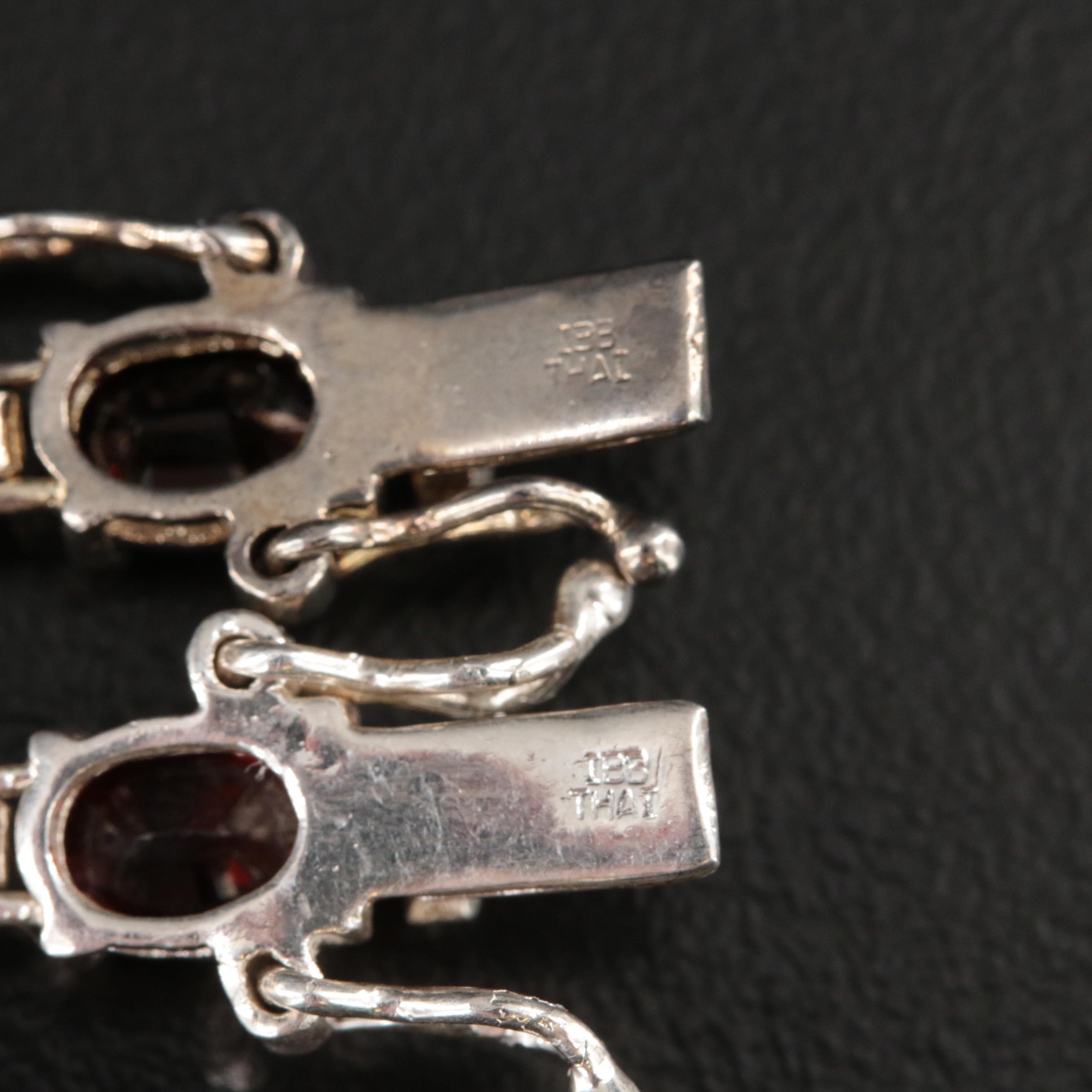 Sterling Garnet Bracelets