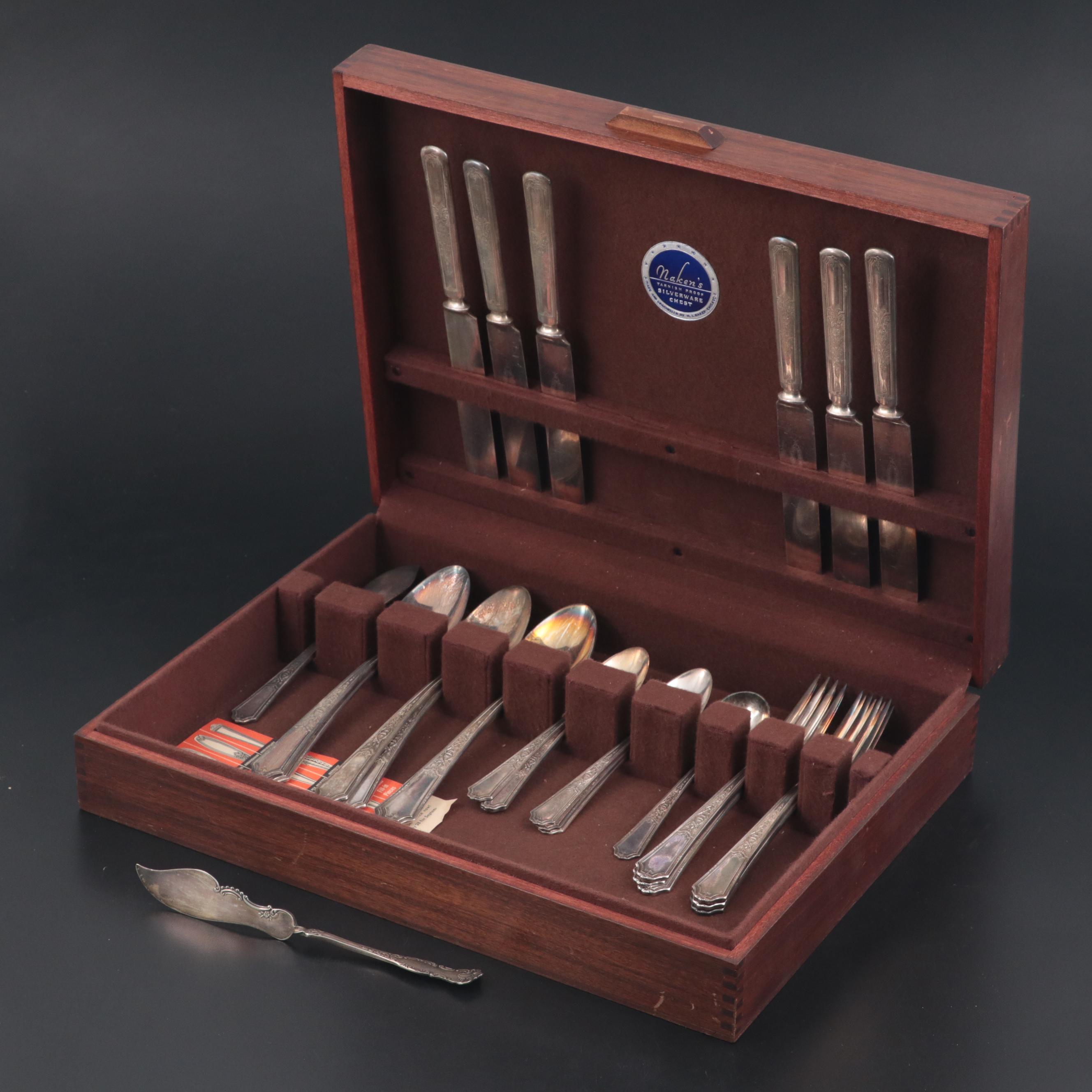 Rogers Bros "Ancestral" and Other Silver Plate Flatware, Early to Mid-20th C.