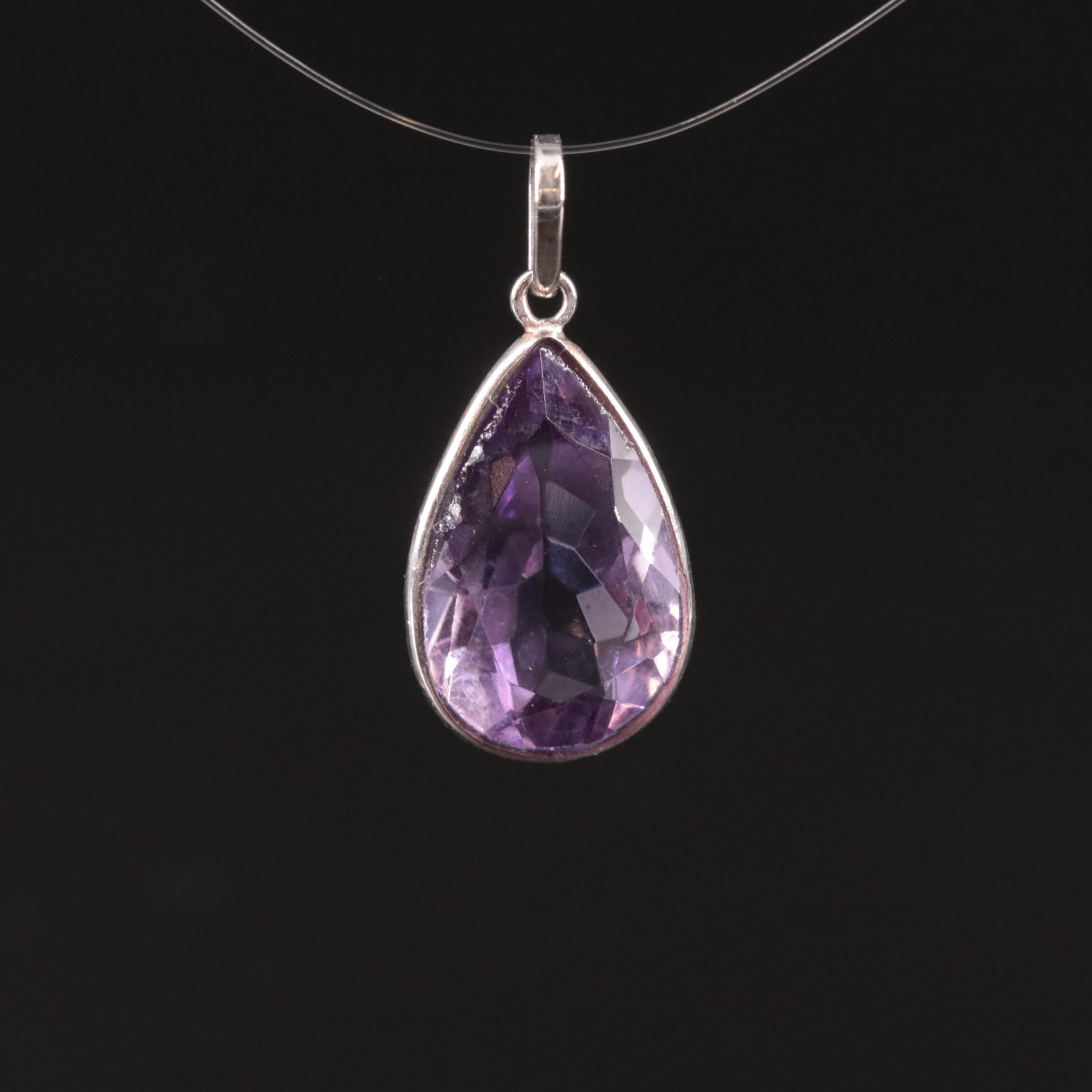 14K Amethyst Pendant