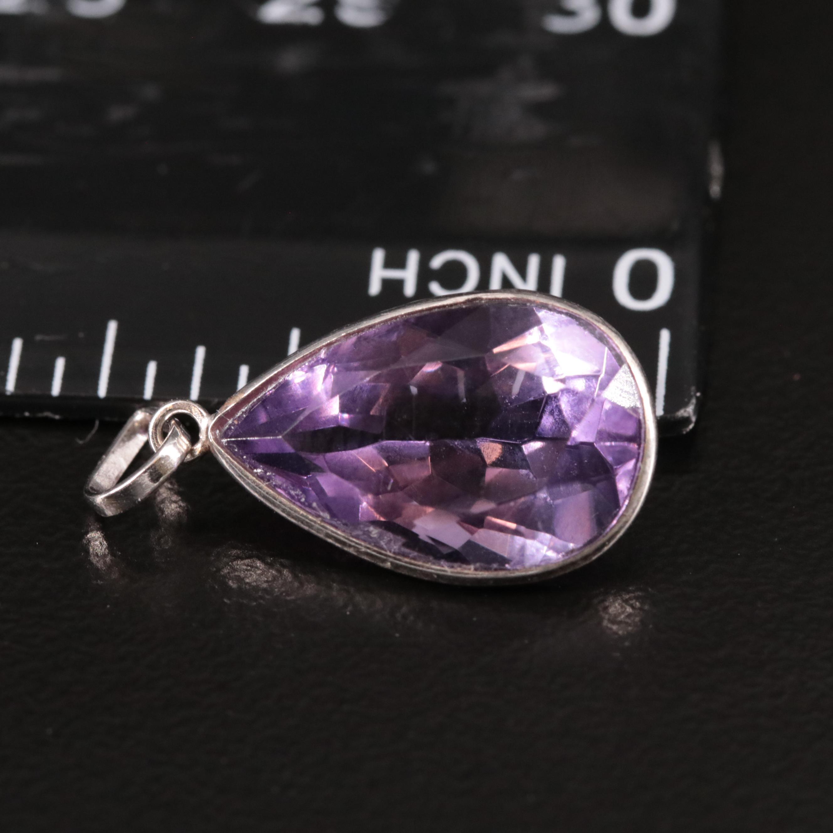 14K Amethyst Pendant