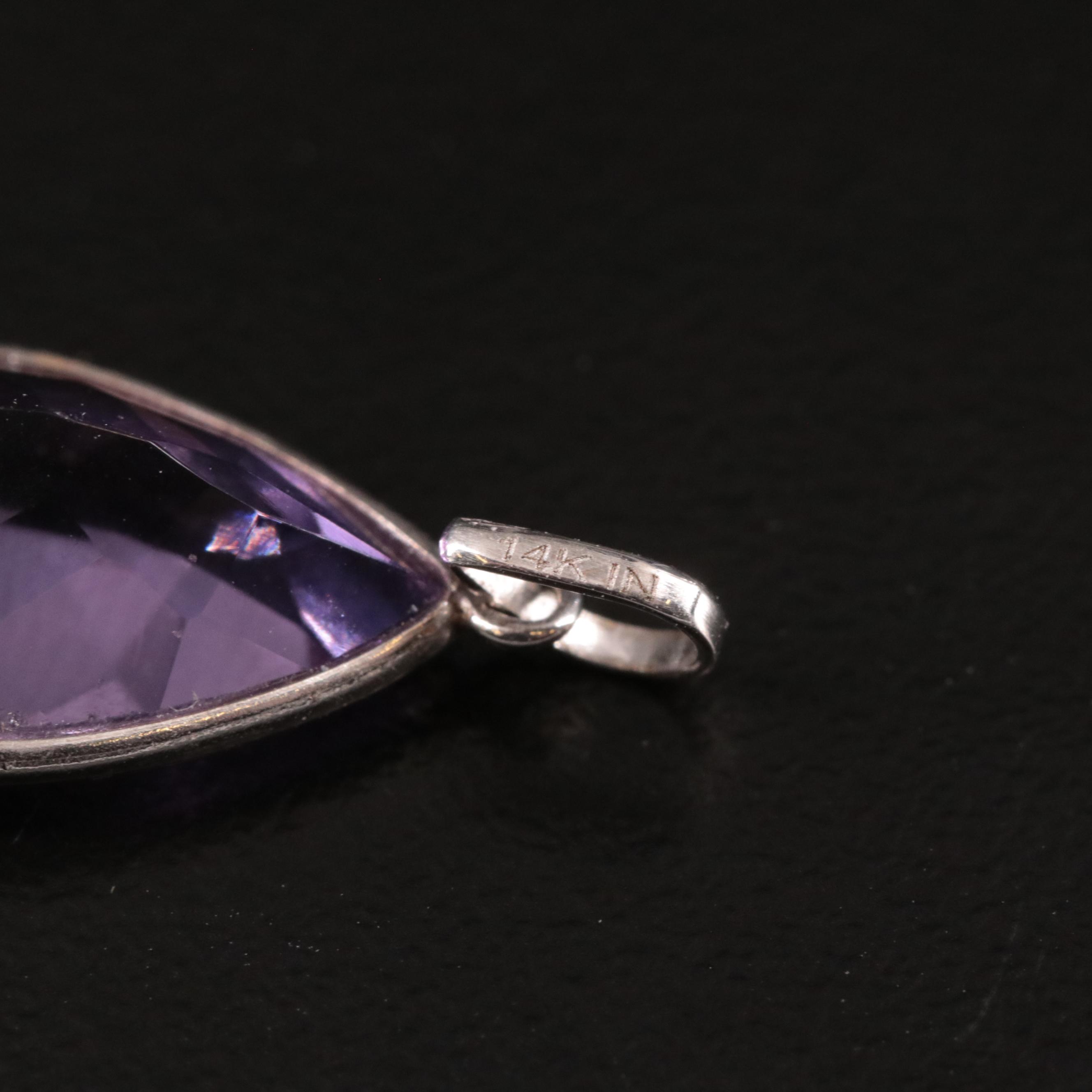 14K Amethyst Pendant