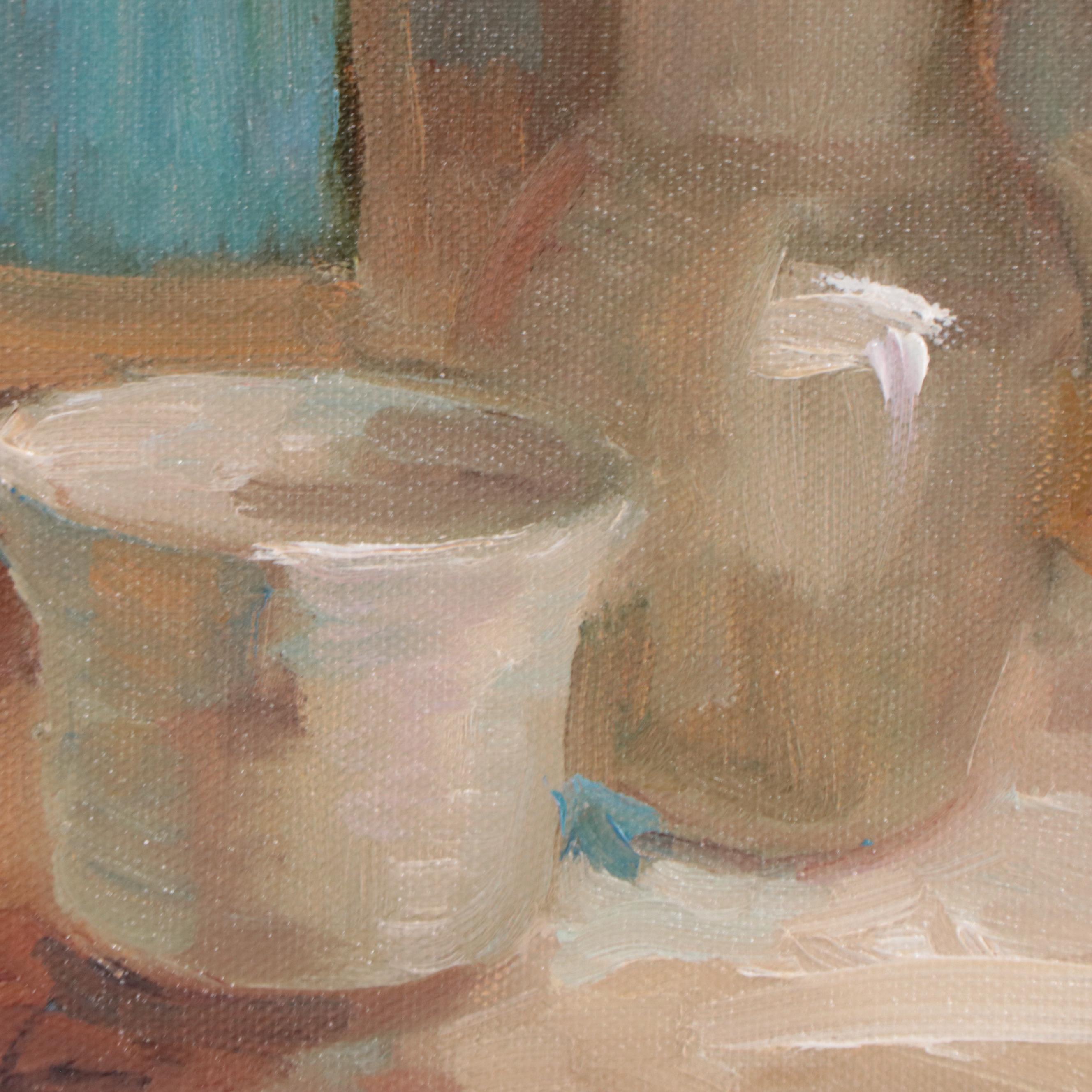 Sally Rosenbaum Still Life Oil Painting, 21st Century