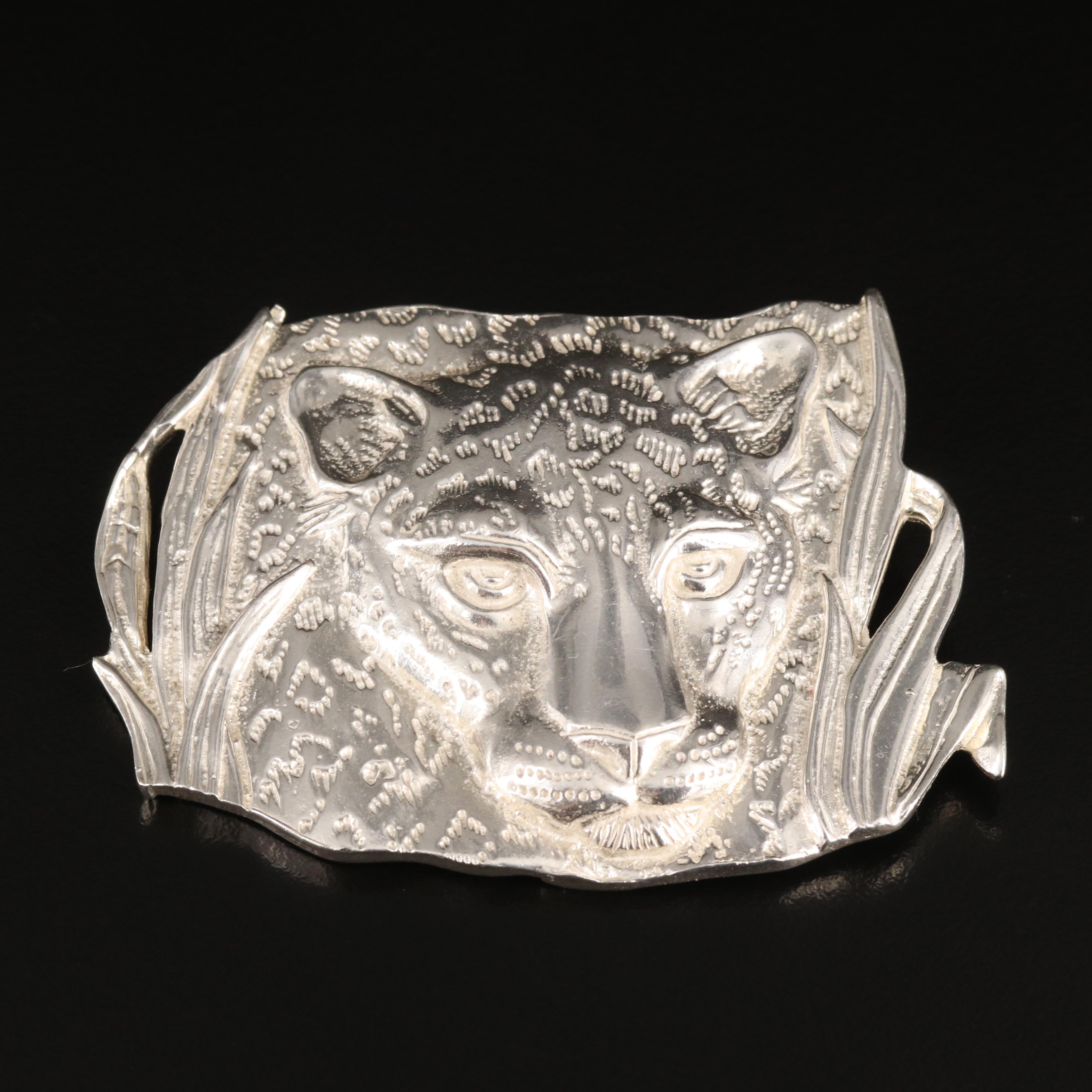 Mexican Sterling Jaguar Brooch