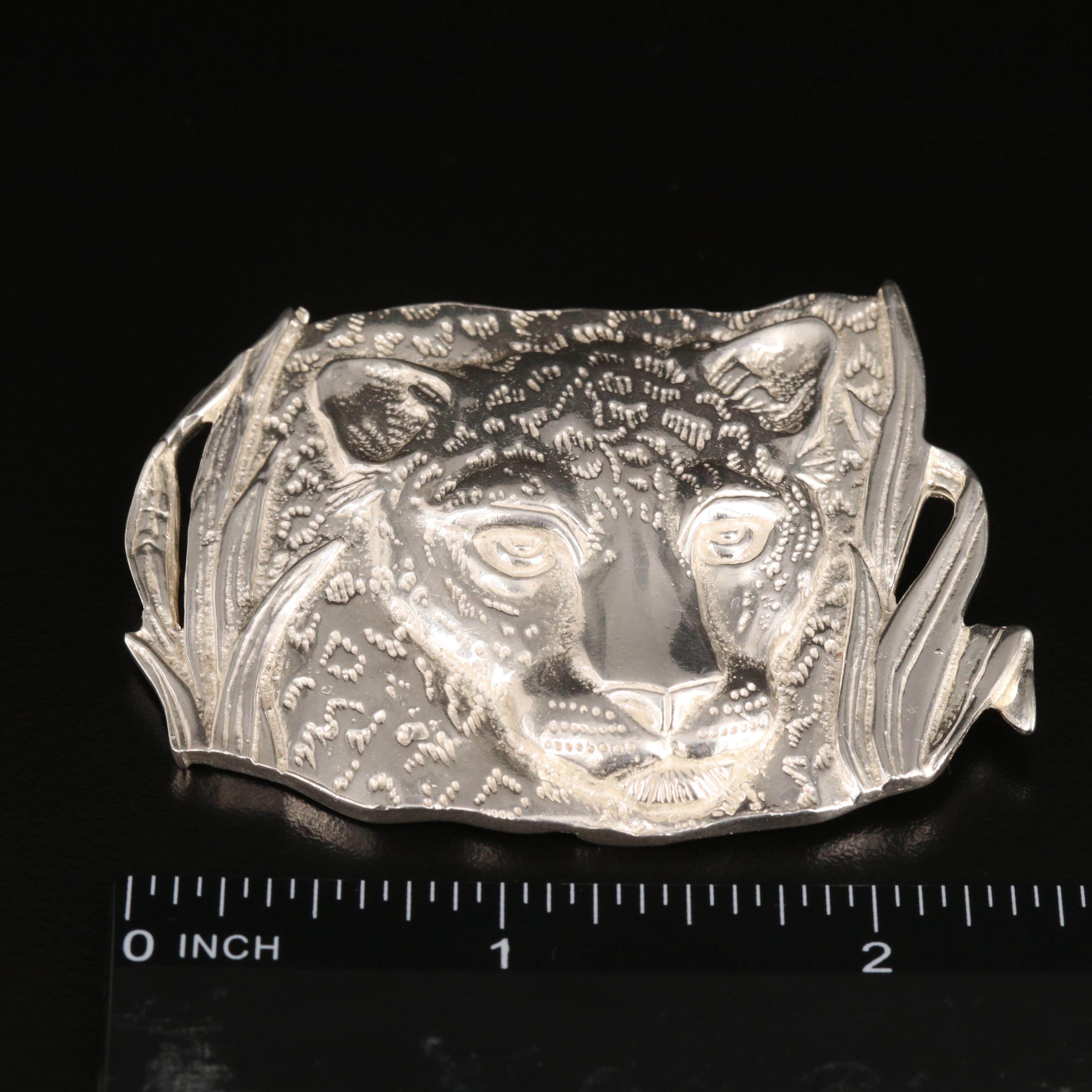 Mexican Sterling Jaguar Brooch