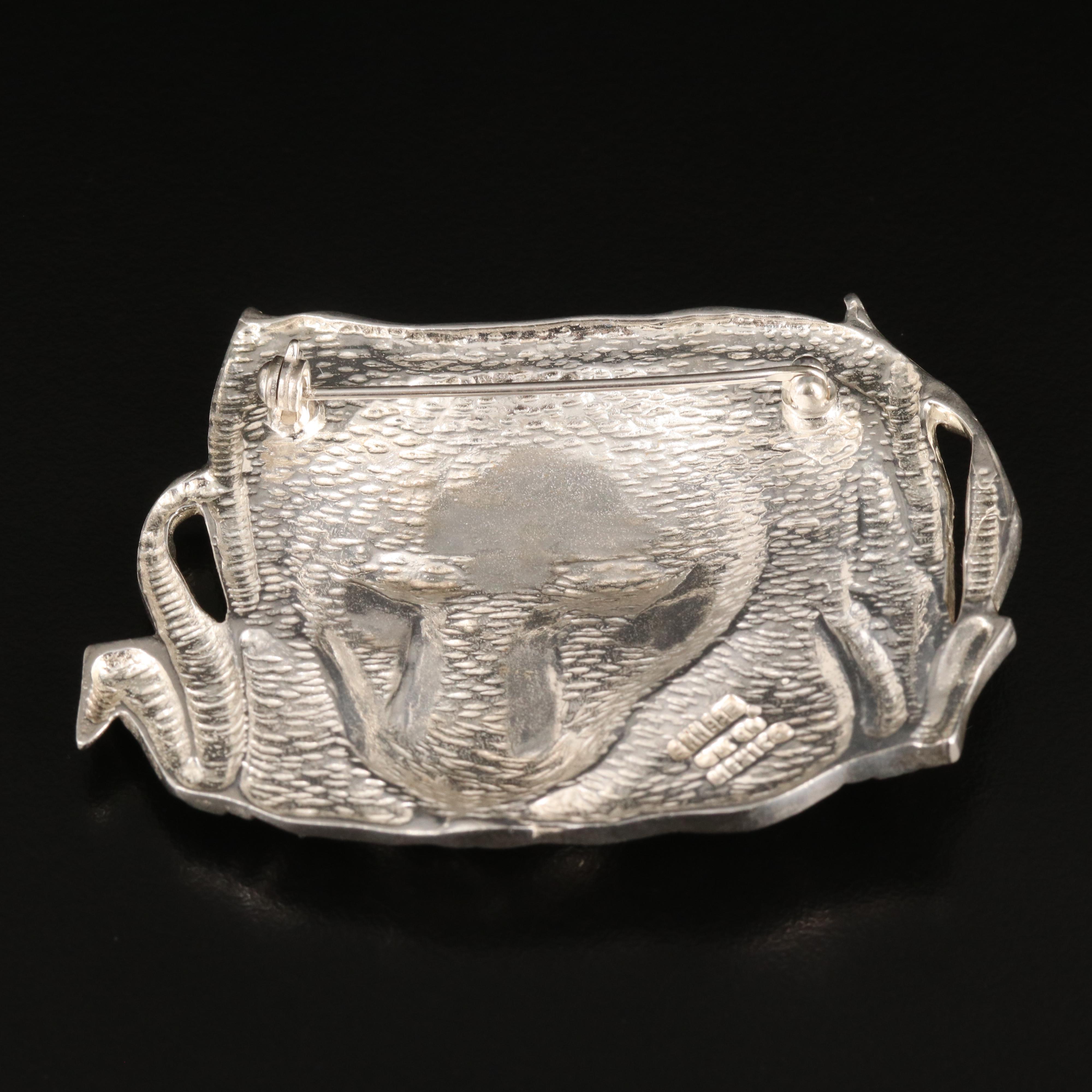 Mexican Sterling Jaguar Brooch