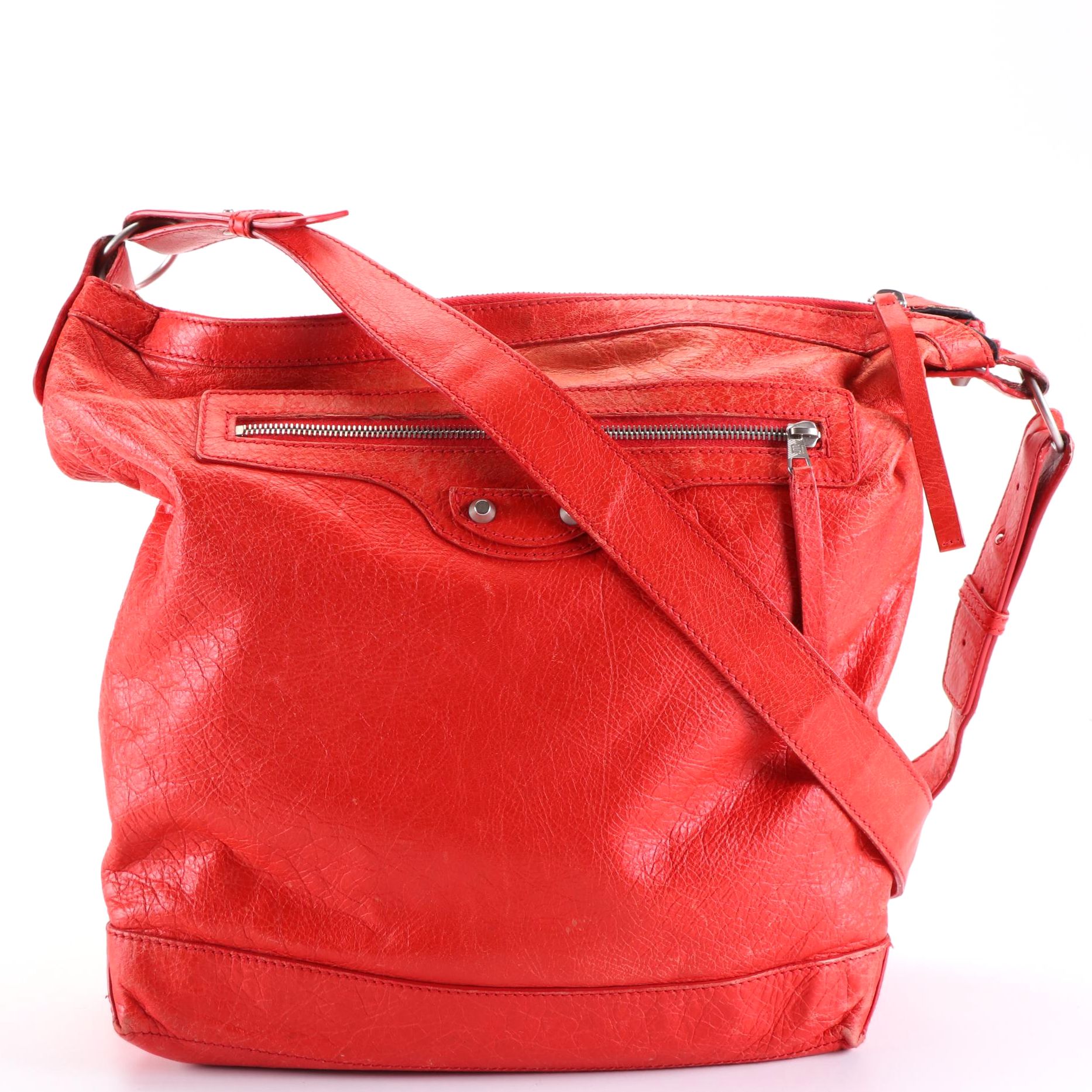 Balenciaga Arena Day Classic Messenger Bag in Textured Leather