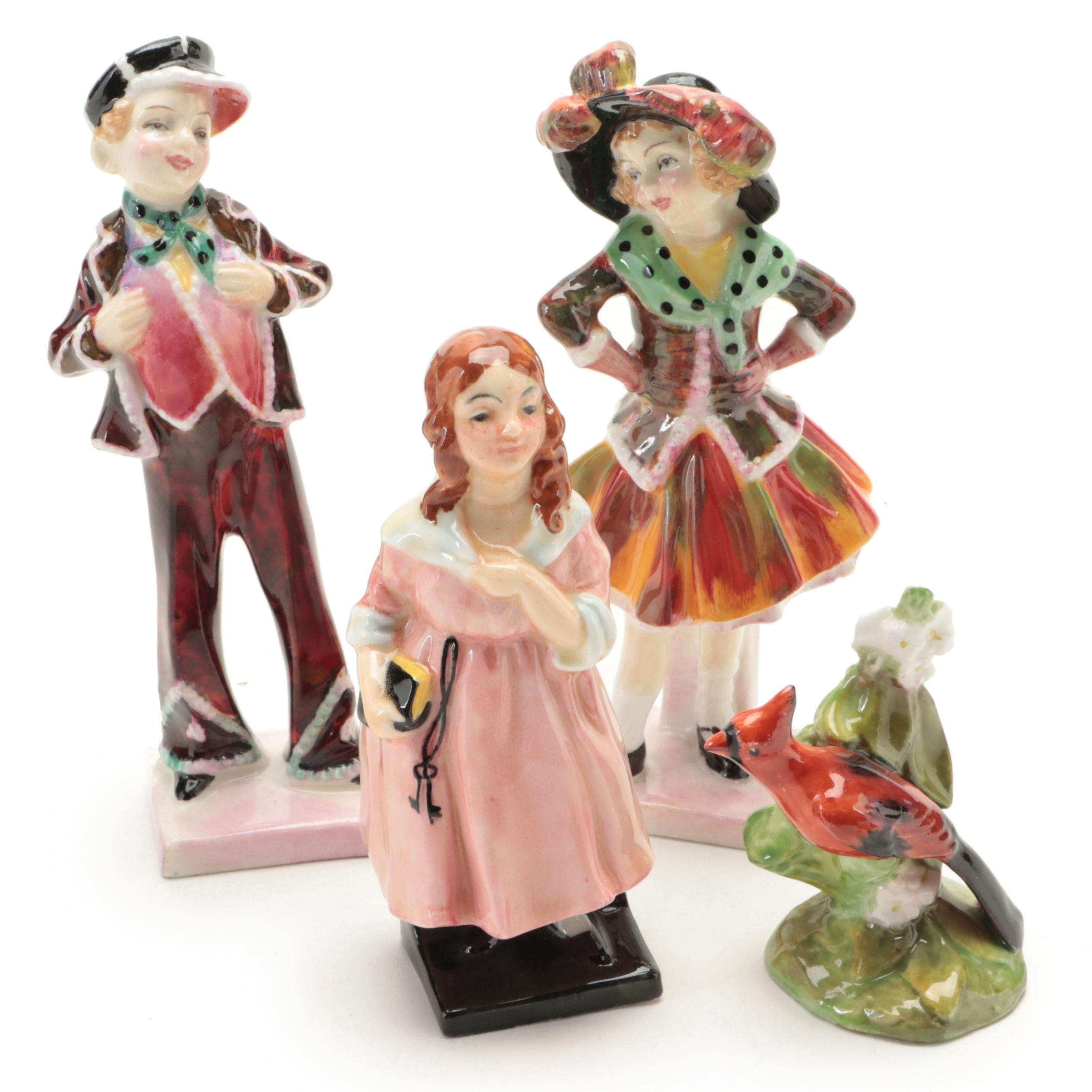 Royal Doulton "Pearly Boy" and "Pearly Girl" and Other Figurines