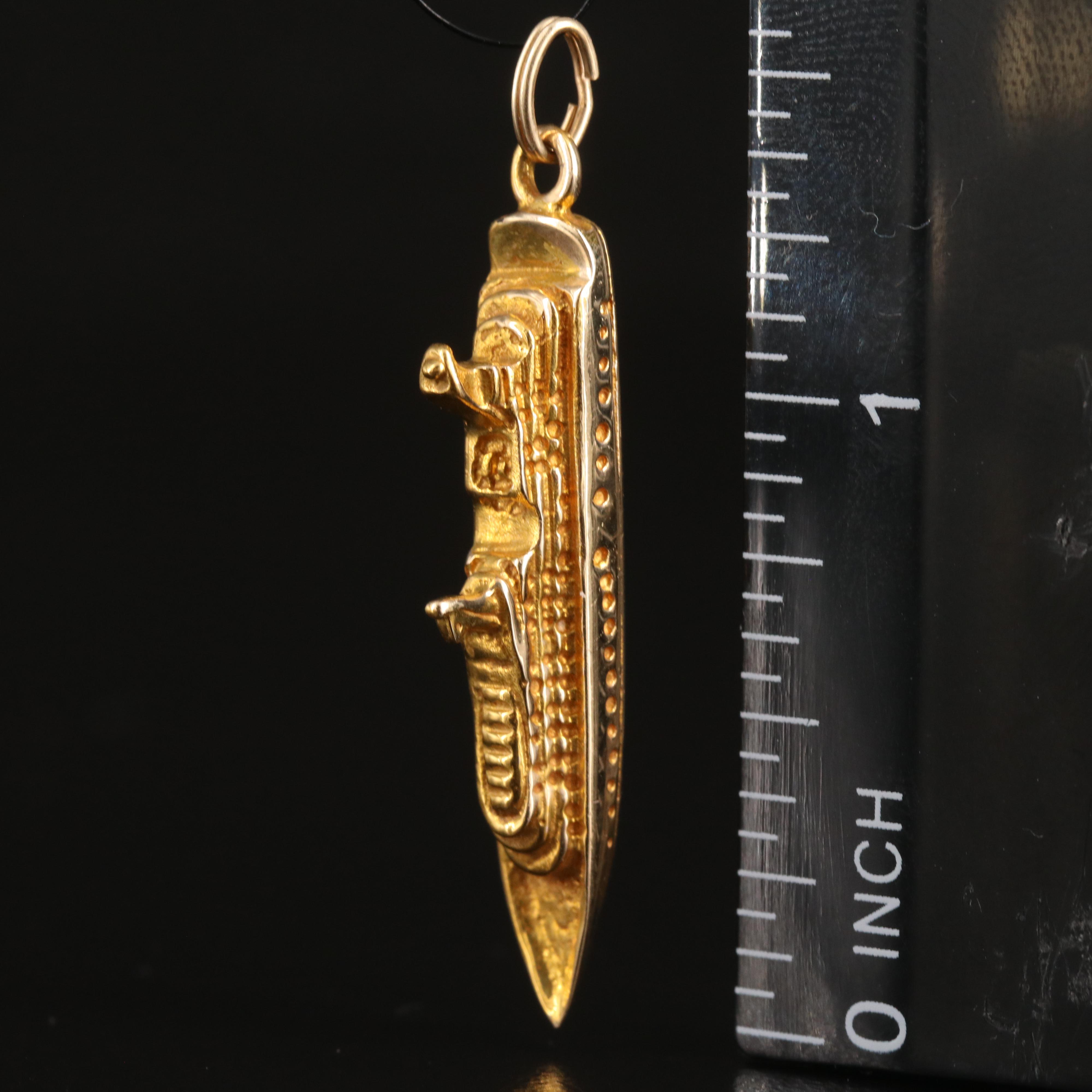 14K Sea Goddess Cruise Ship Pendant
