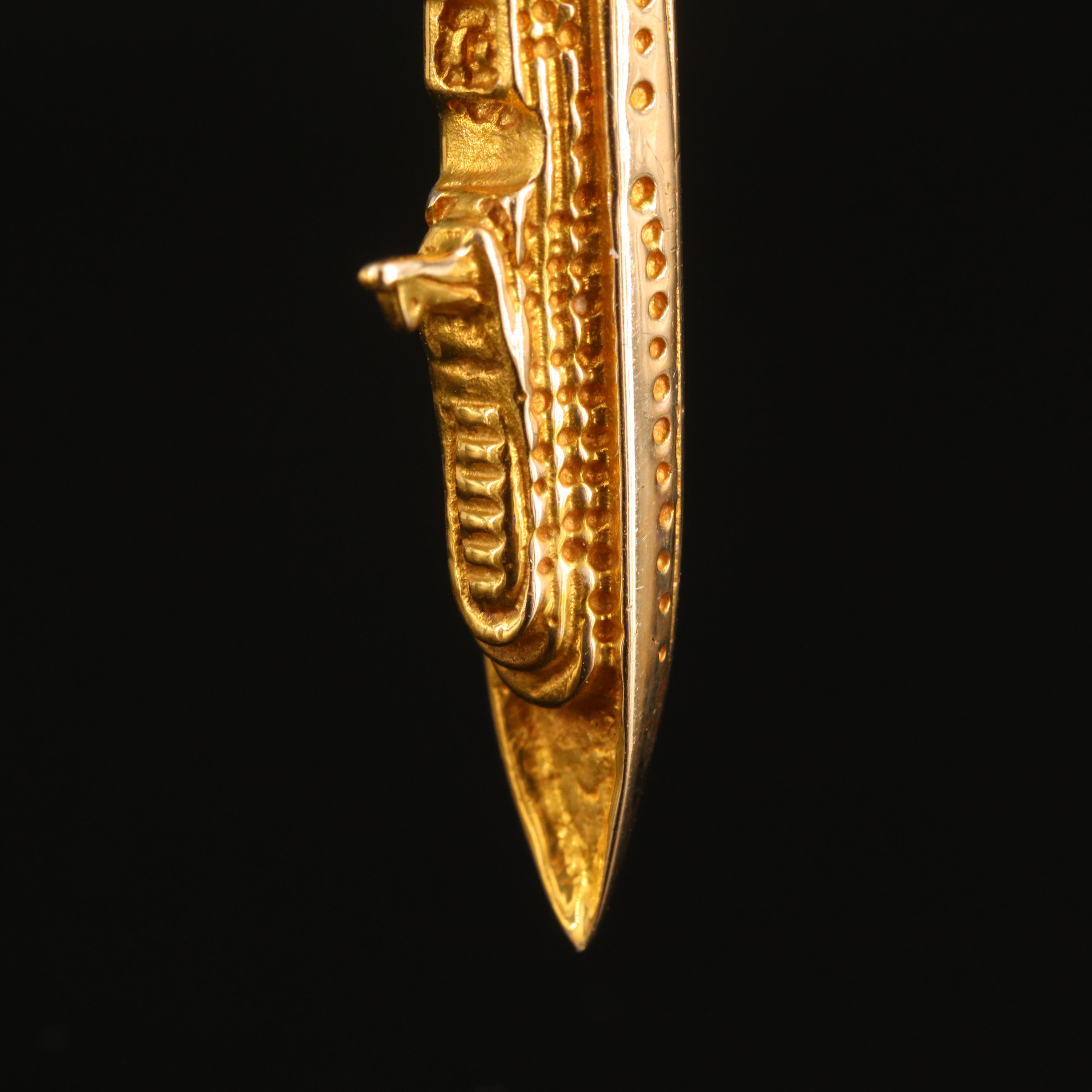 14K Sea Goddess Cruise Ship Pendant