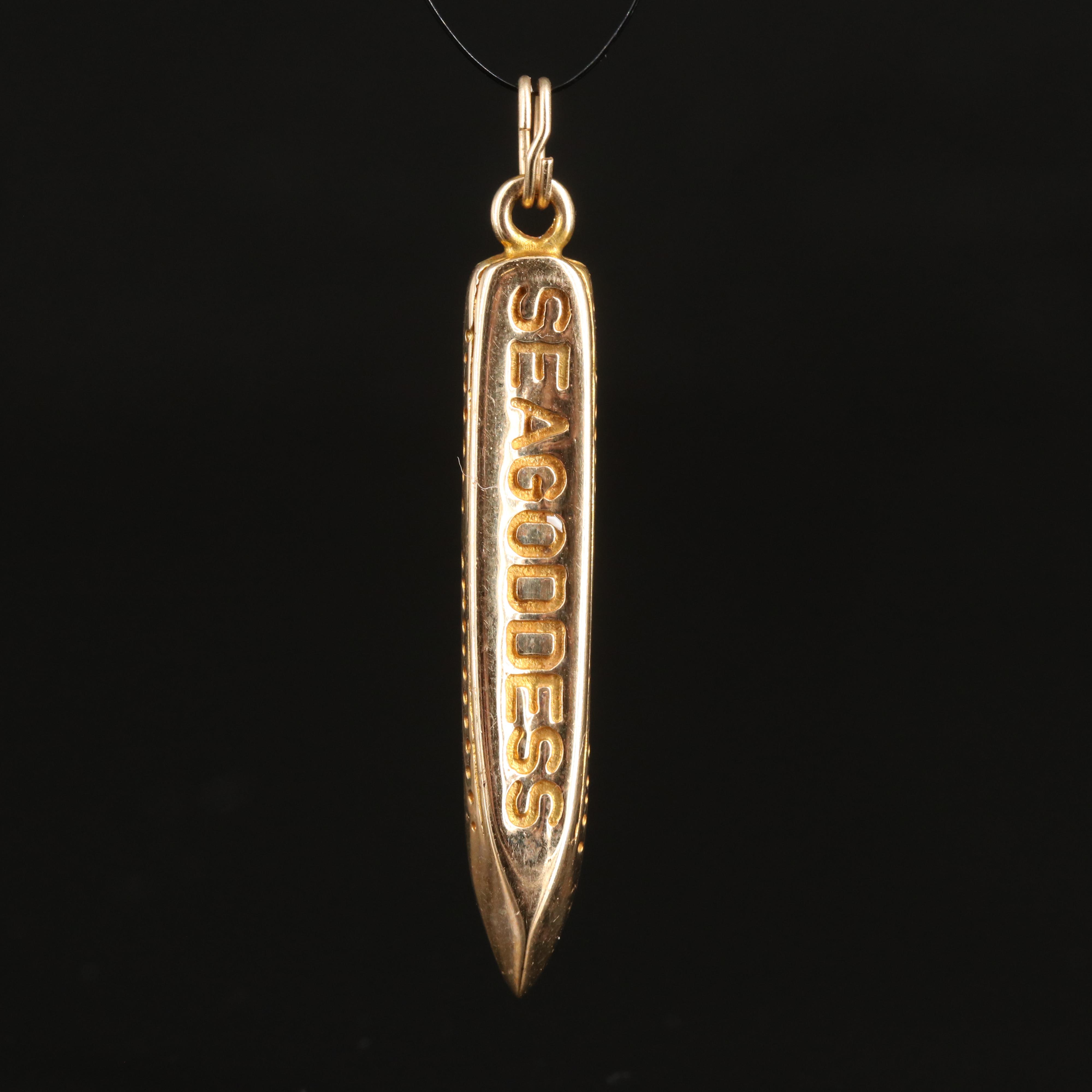 14K Sea Goddess Cruise Ship Pendant