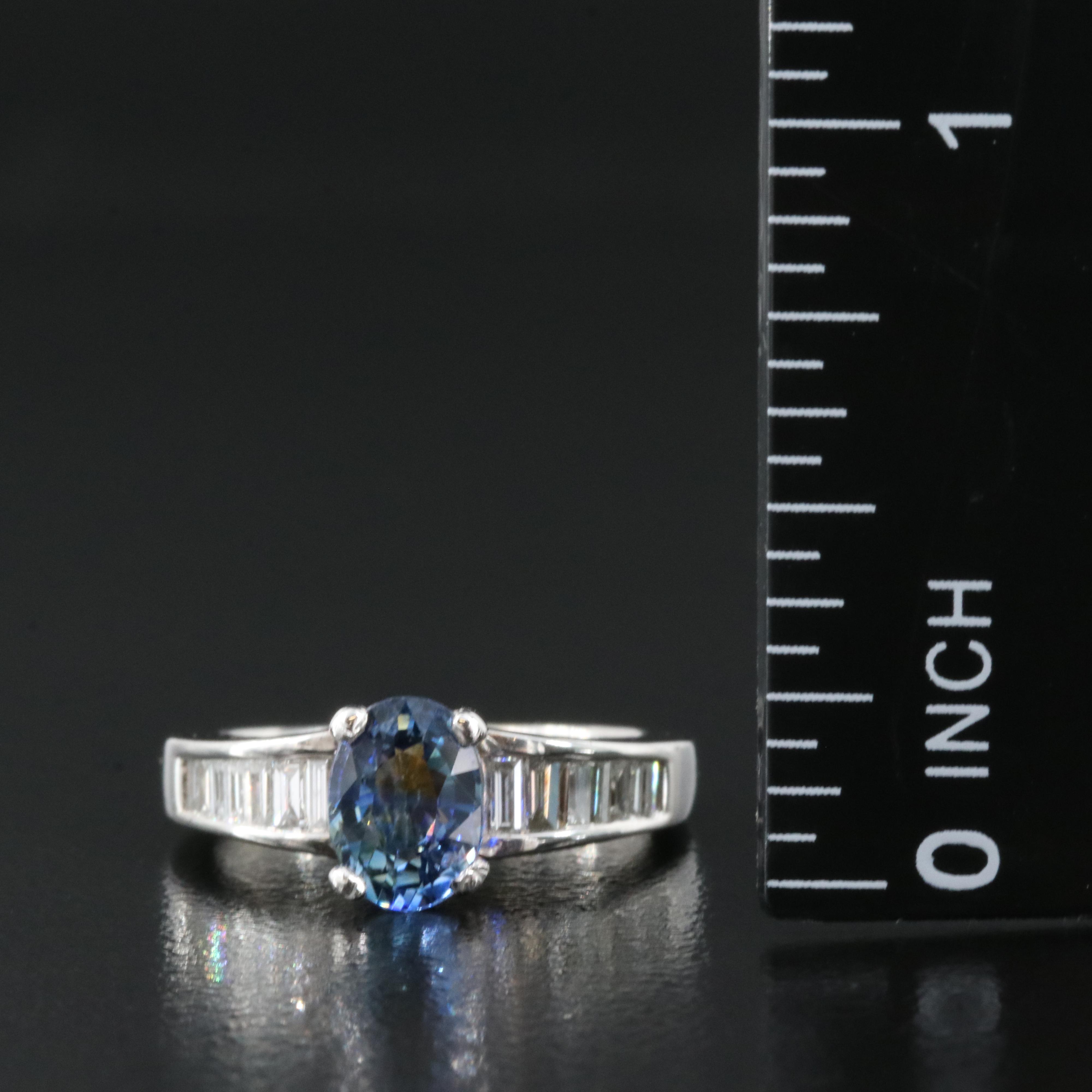 14K 1.28 CT Sapphire and Diamond Ring