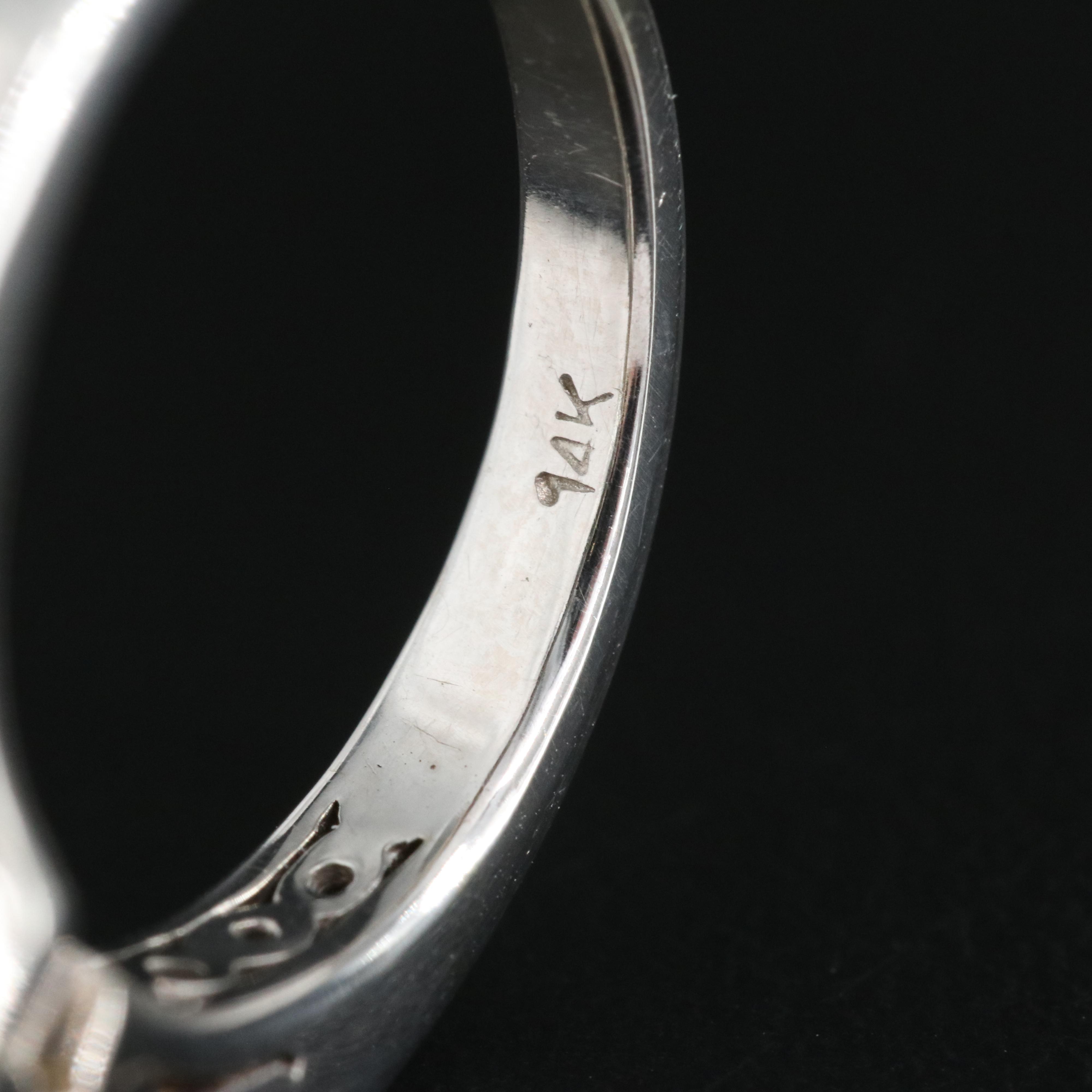 14K 1.28 CT Sapphire and Diamond Ring