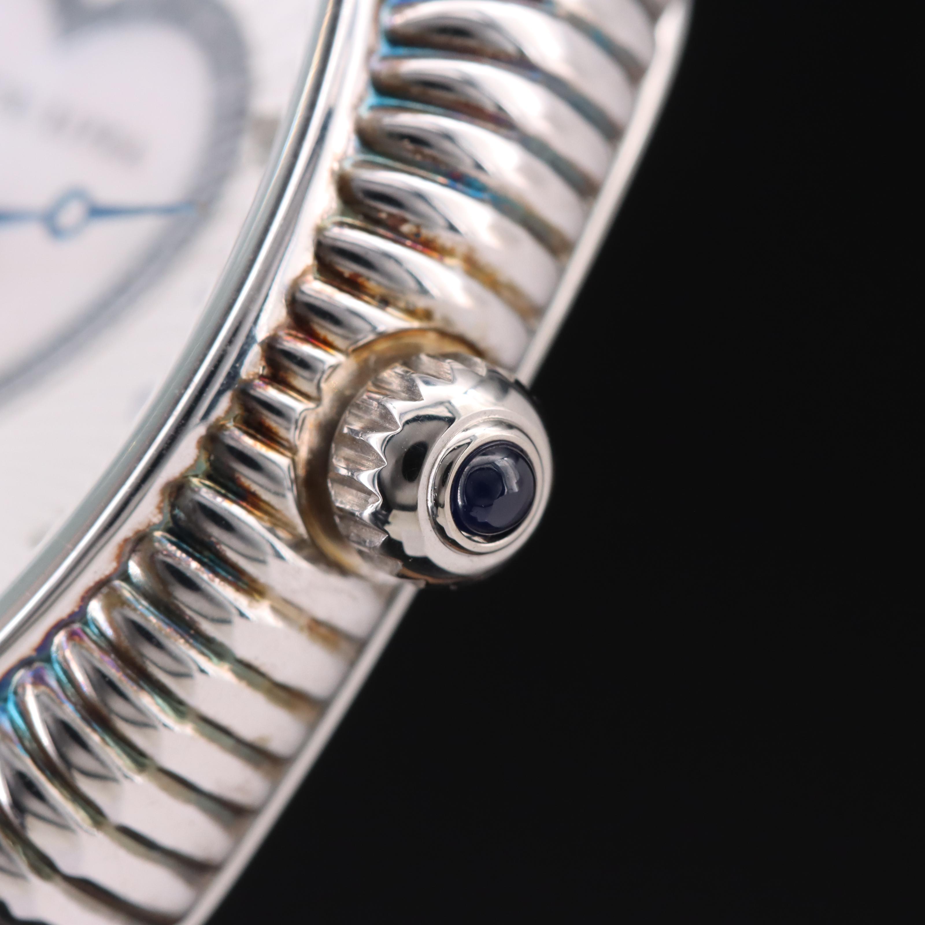 Judith Ripka Mother-of-Pearl Hearts Dial Sterling and Stainless Steel Watch