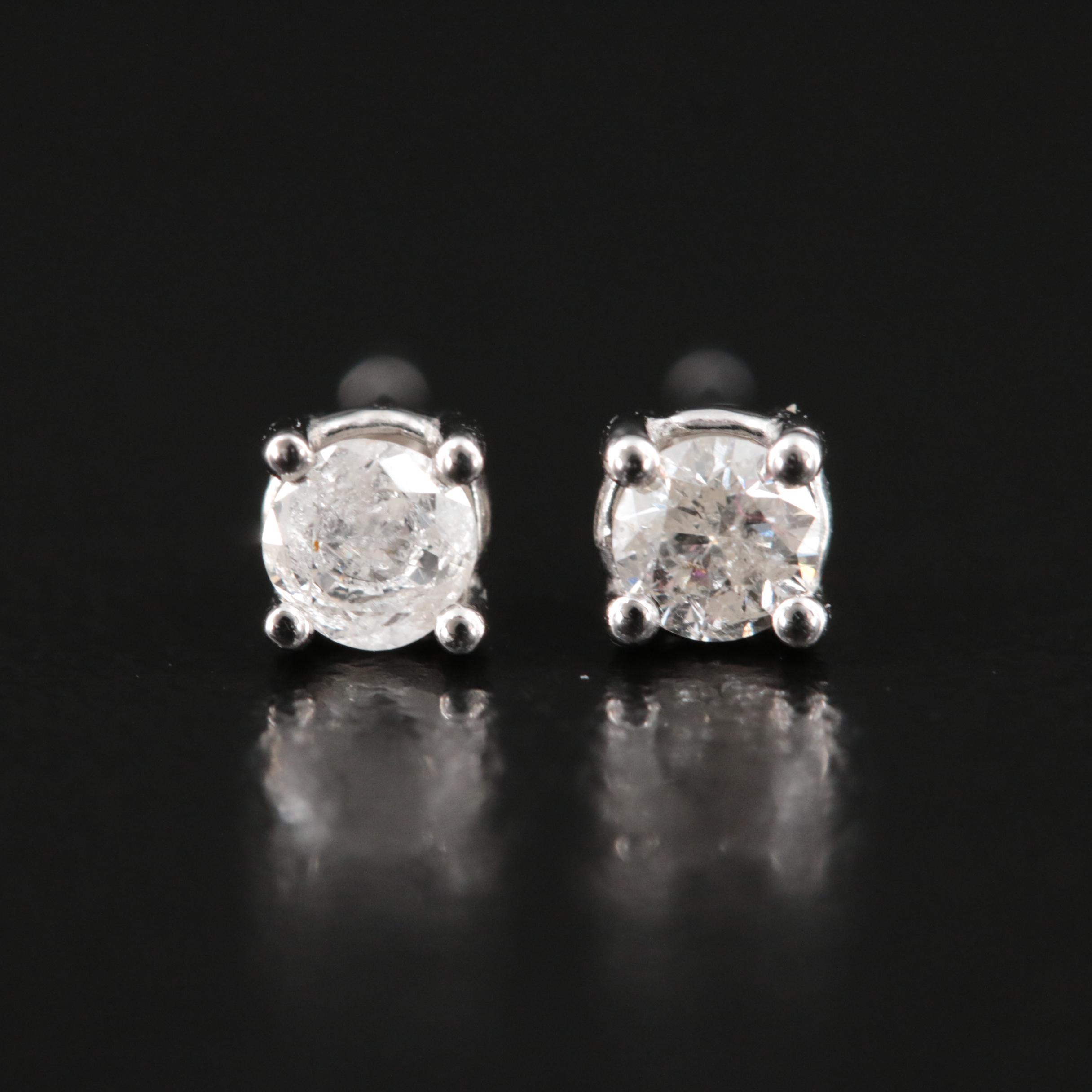 10K 0.20 CTW Diamond Stud Earrings