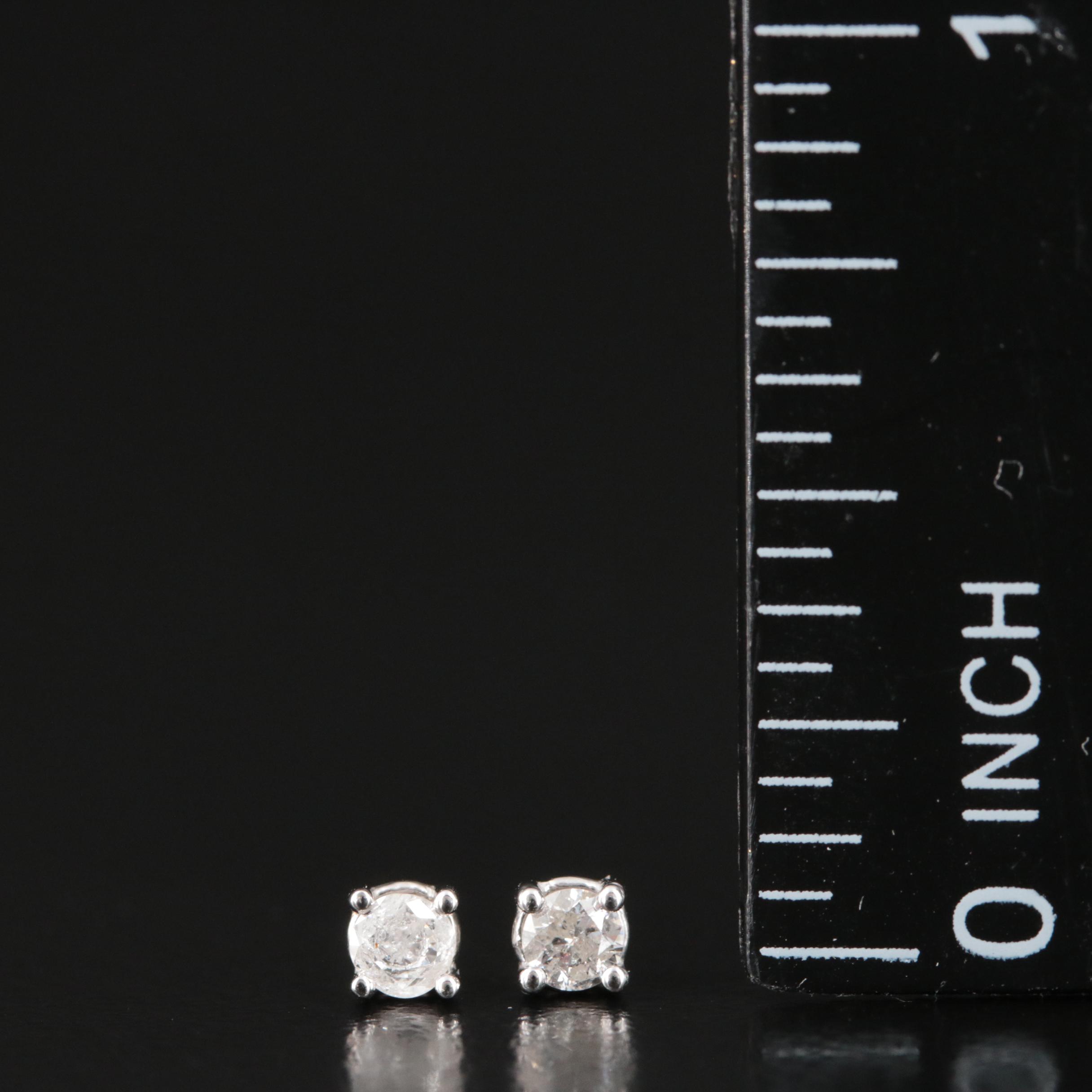 10K 0.20 CTW Diamond Stud Earrings