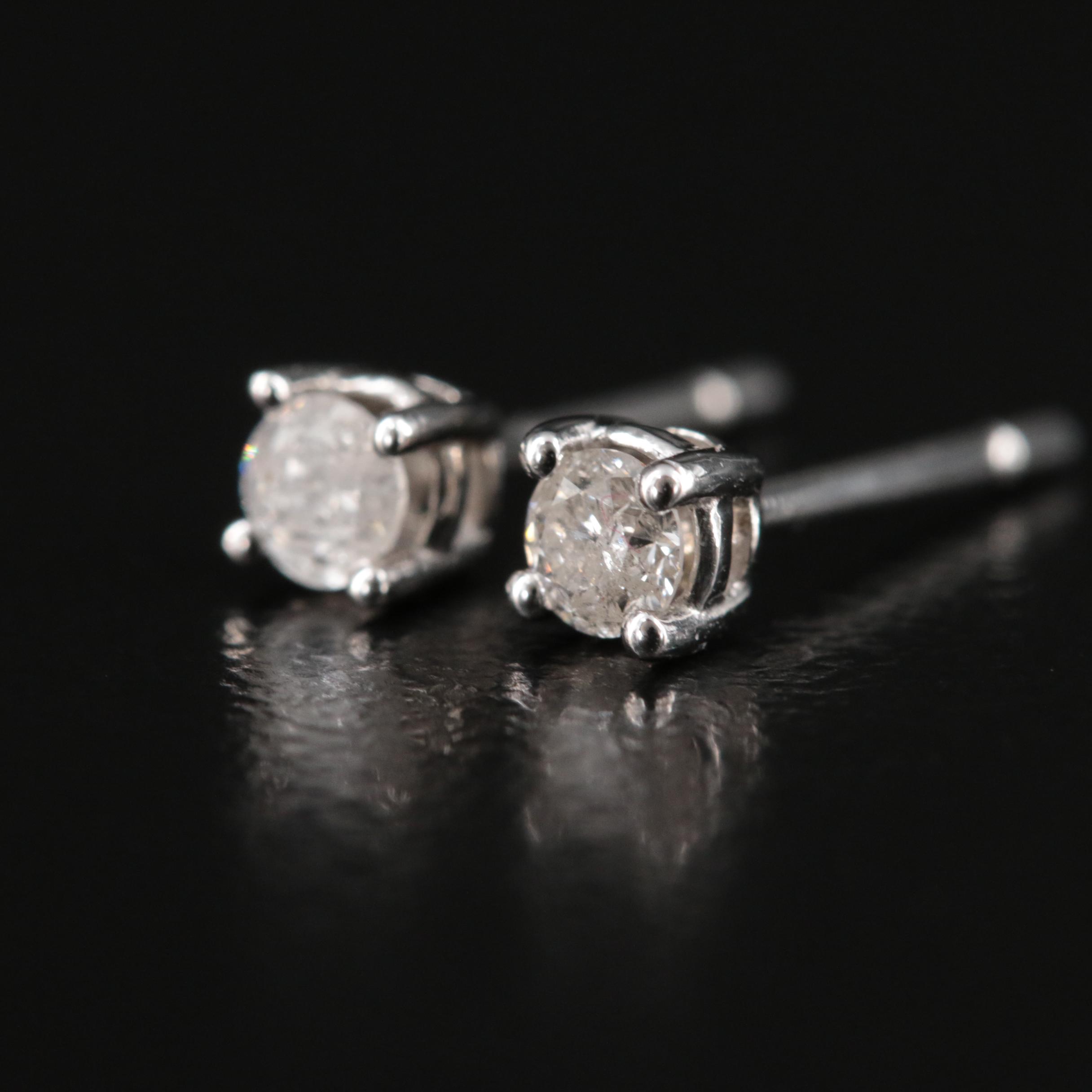 10K 0.20 CTW Diamond Stud Earrings