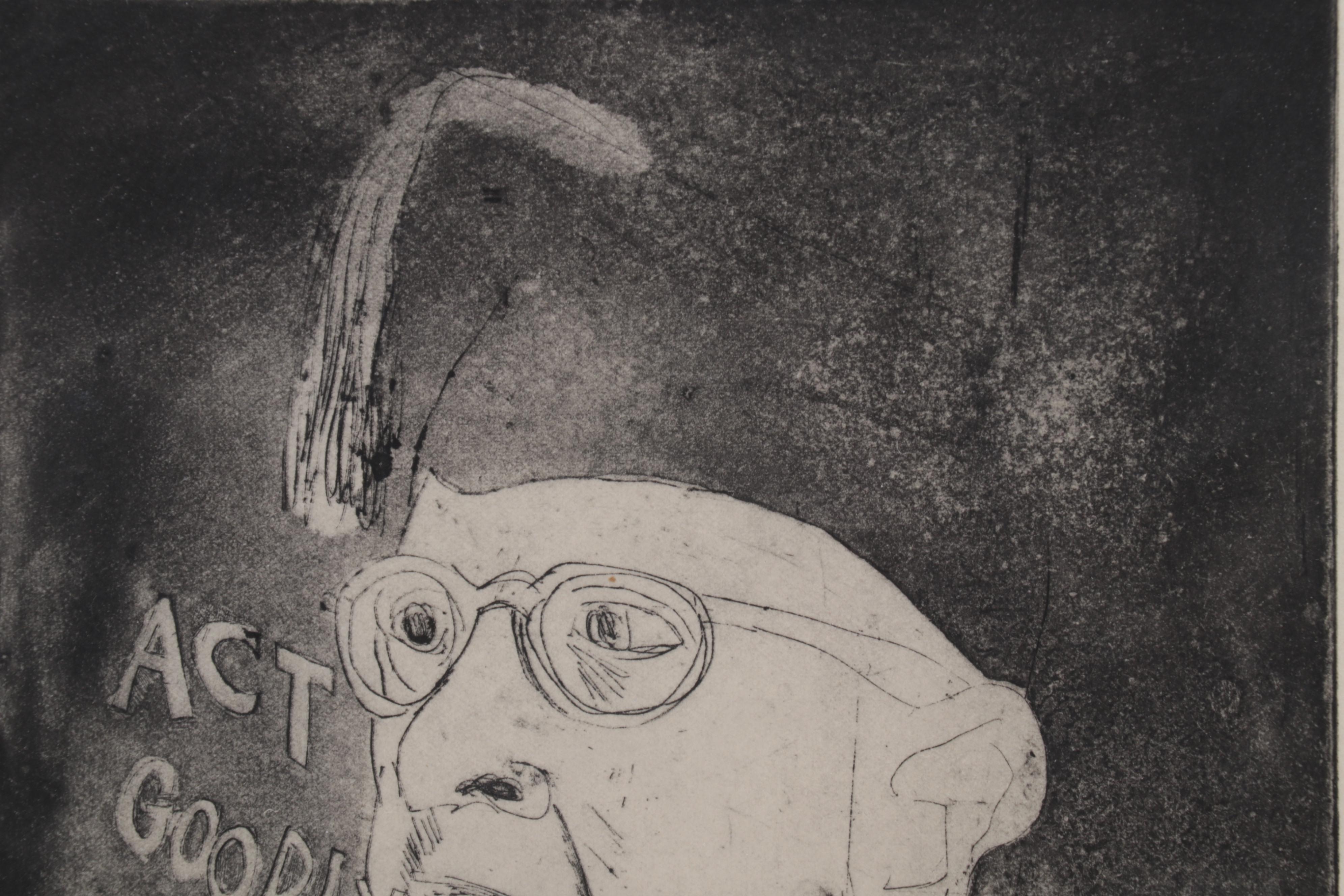 Sidney Chafetz Etching With Aquatint "Orator Aptus," 1963