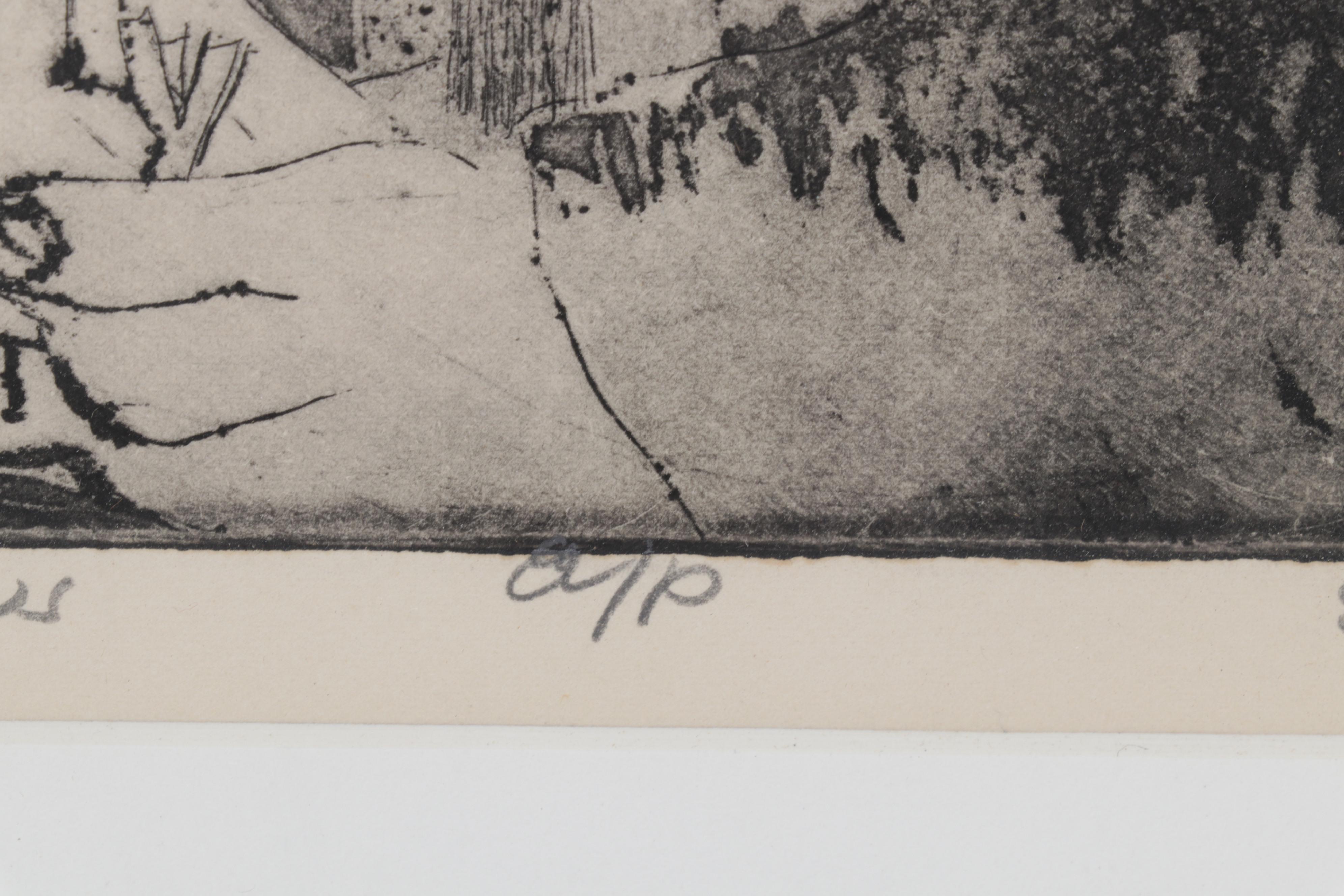 Sidney Chafetz Etching With Aquatint "Orator Aptus," 1963