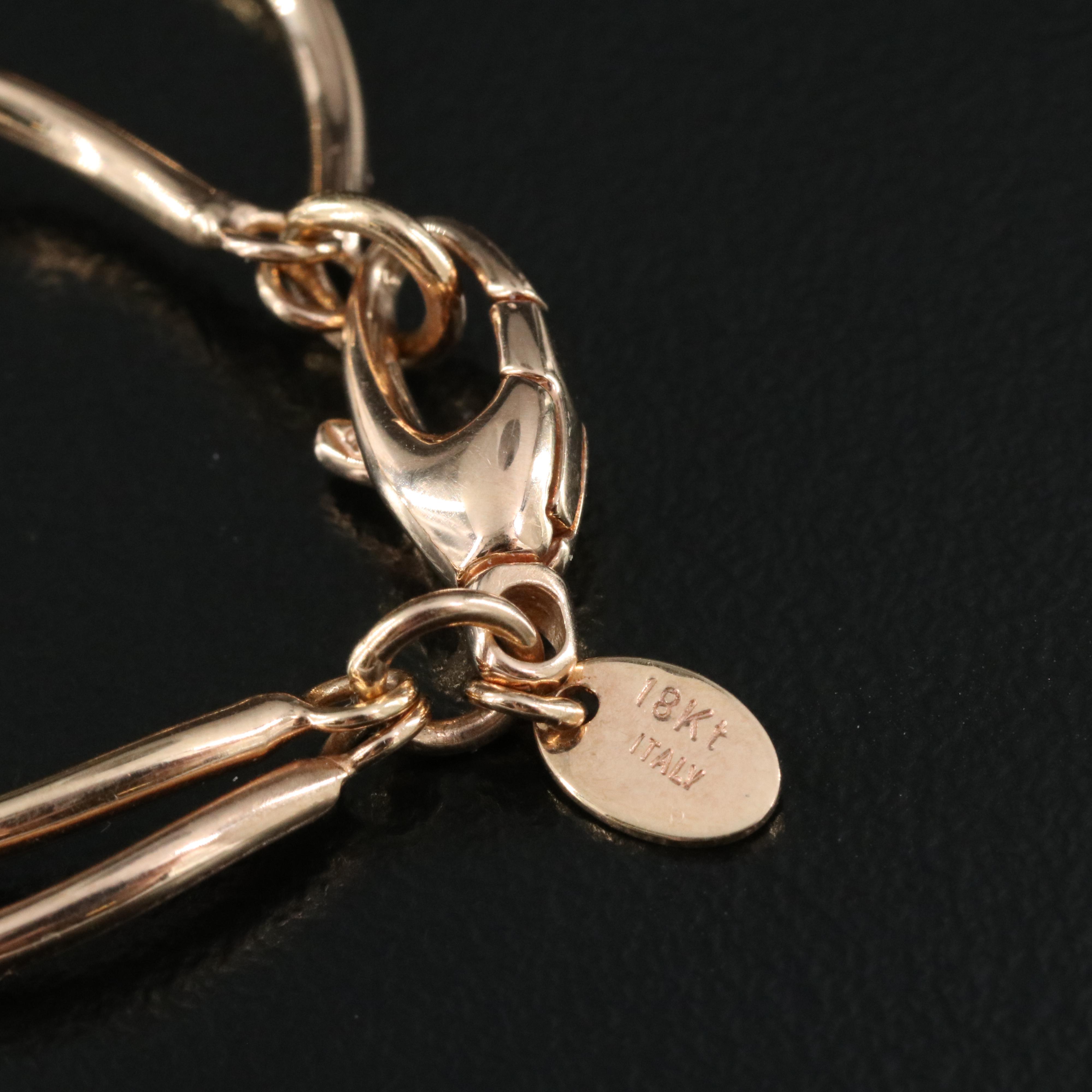 Italian 18K Rose Gold Scalloped Necklace