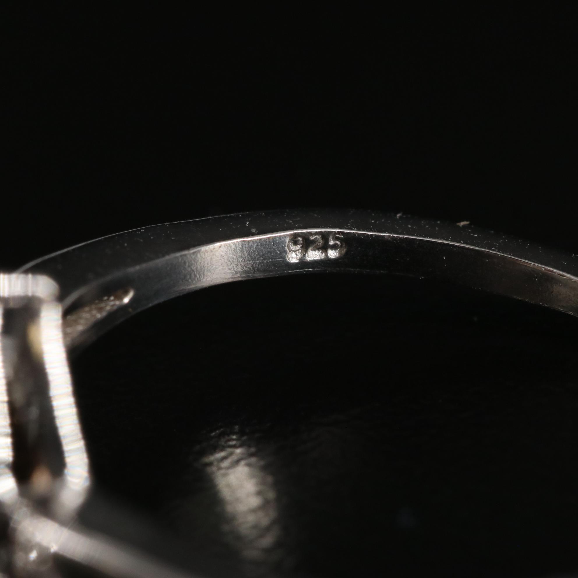 Sterling Smoky Quartz Tapered Ring