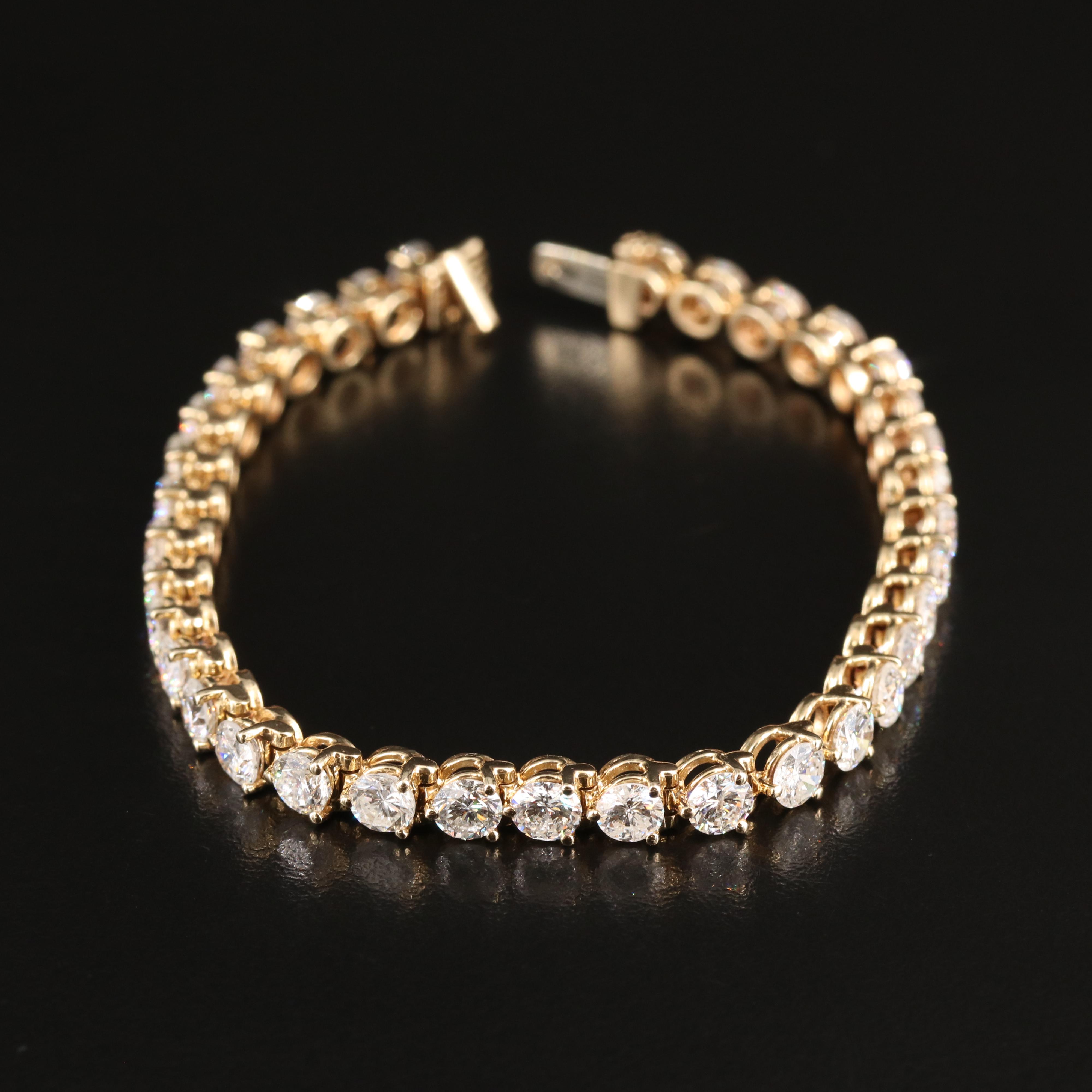 14K 11.02 CTW Diamond Line Bracelet