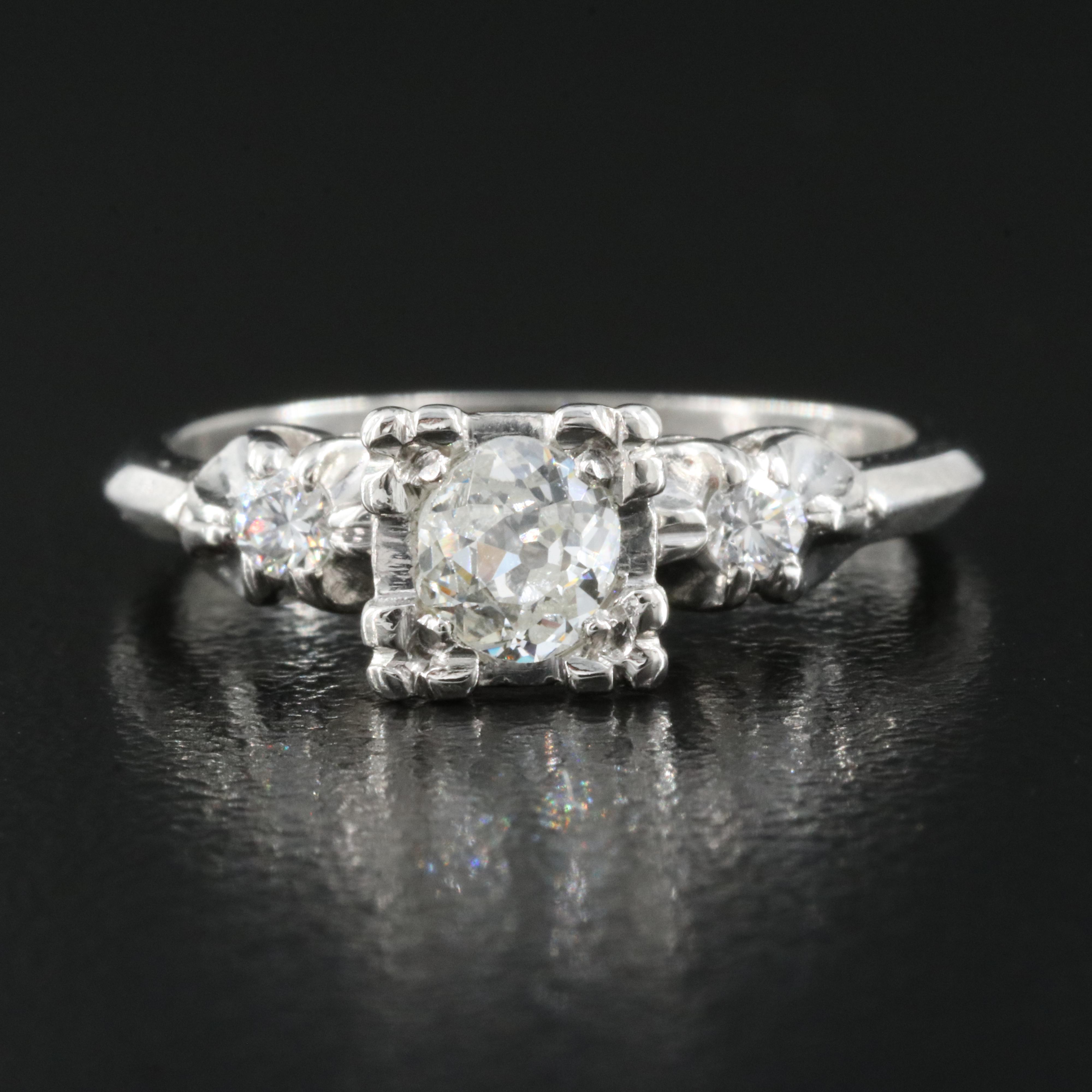 Platinum 0.43 CTW Diamond Ring