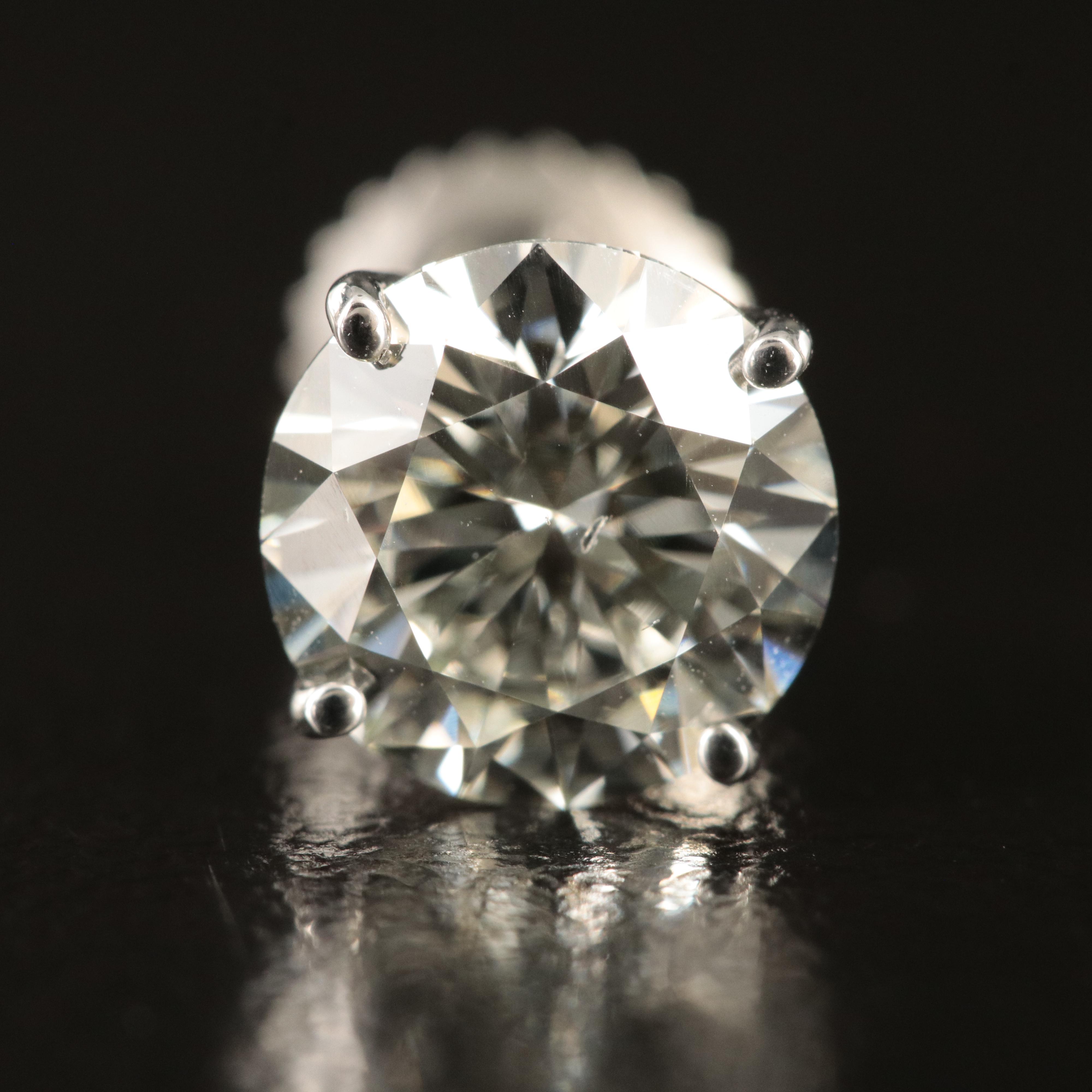 Platinum 3.26 CTW Lab Grown Diamond Stud Earrings