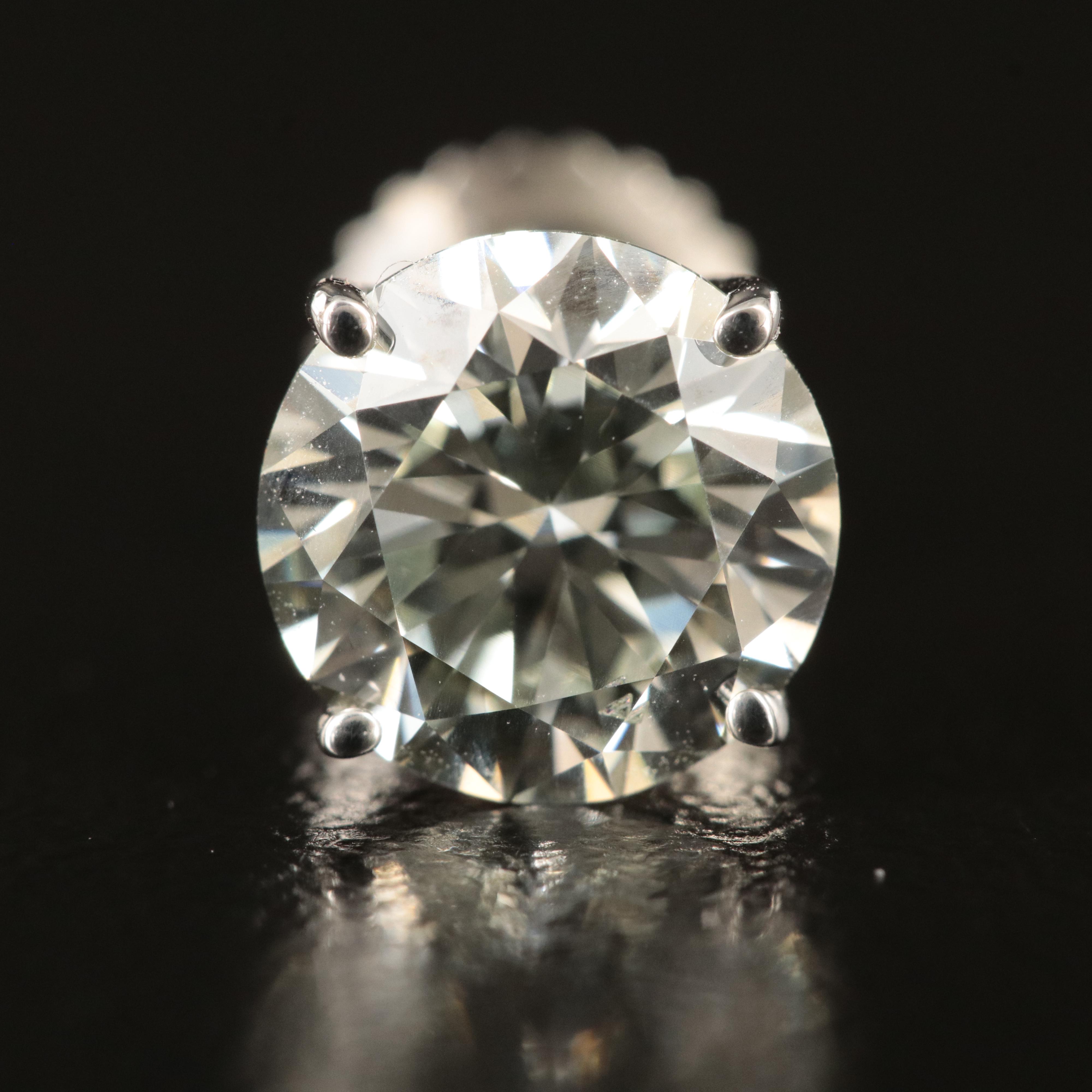 Platinum 3.26 CTW Lab Grown Diamond Stud Earrings