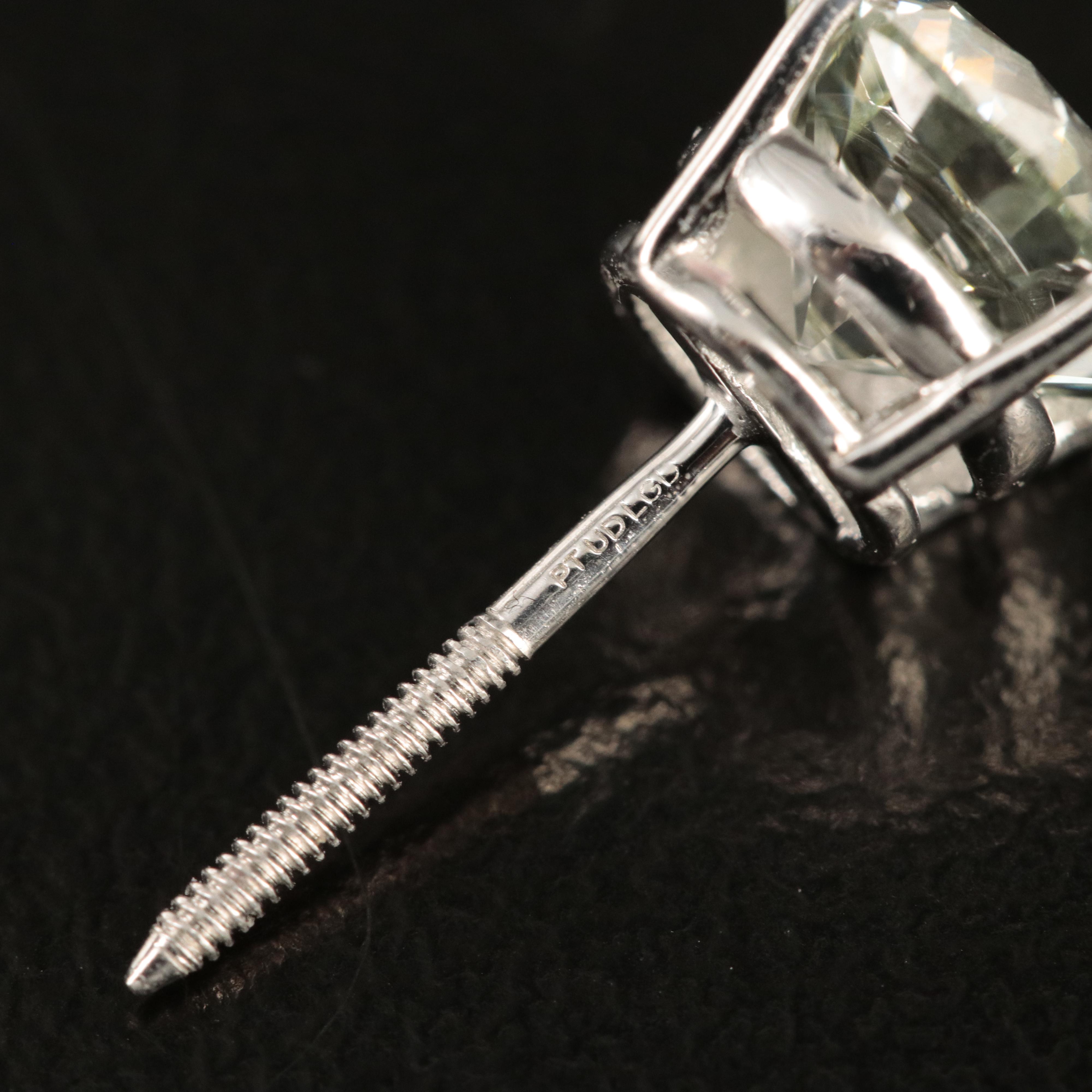 Platinum 3.26 CTW Lab Grown Diamond Stud Earrings