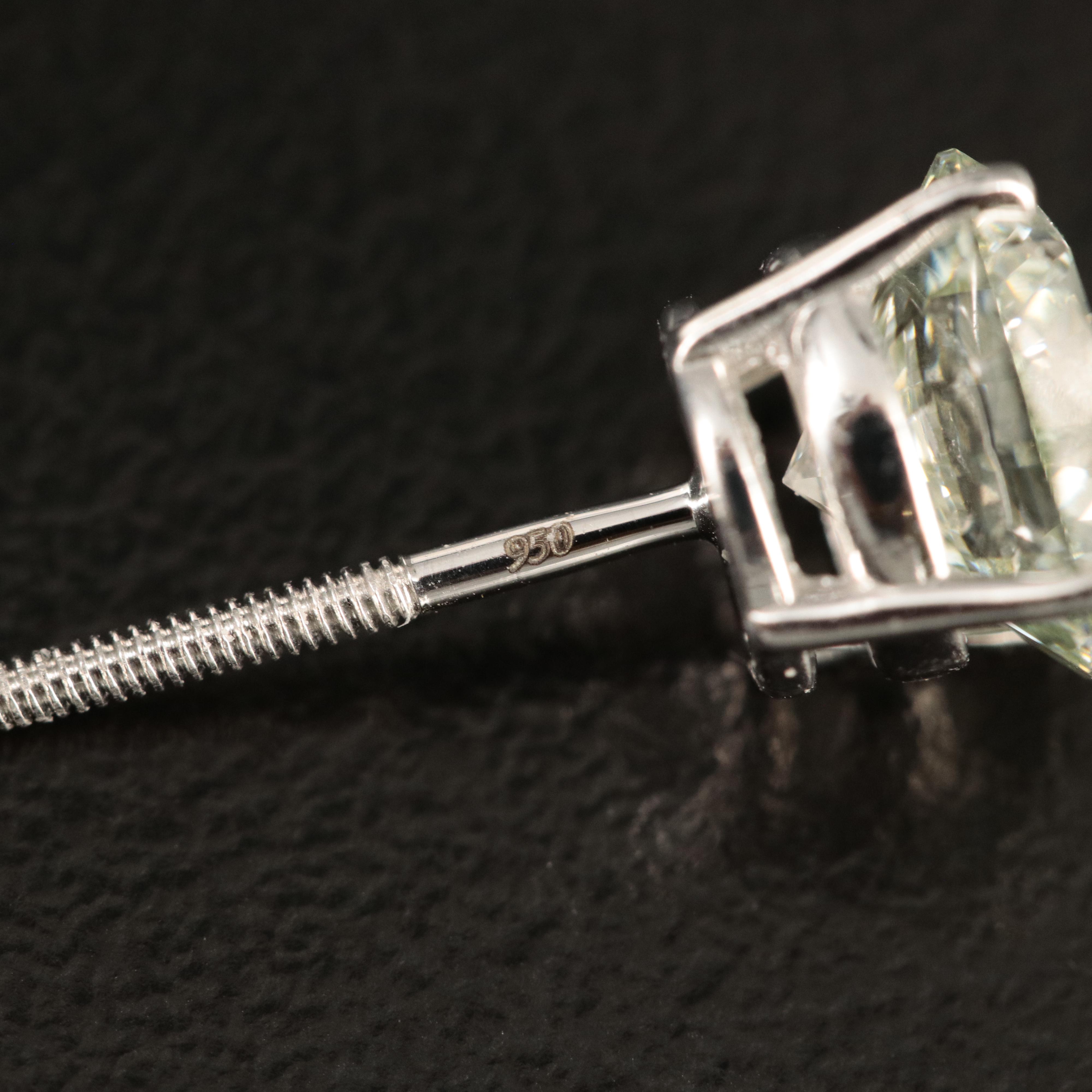 Platinum 3.26 CTW Lab Grown Diamond Stud Earrings