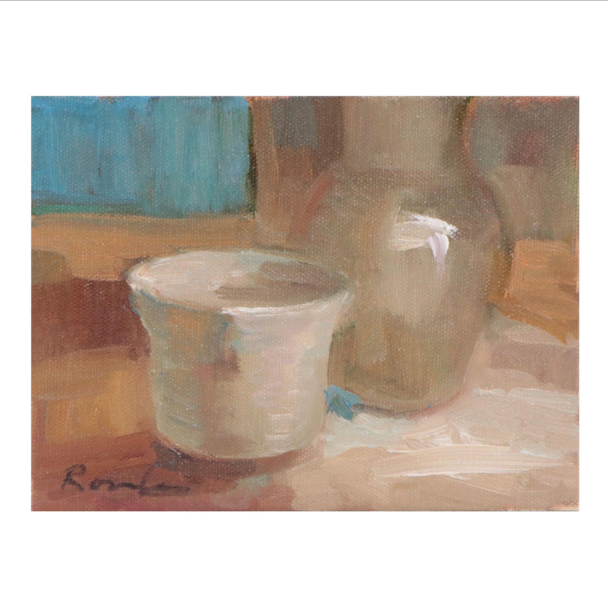 Sally Rosenbaum Still Life Oil Painting, 21st Century