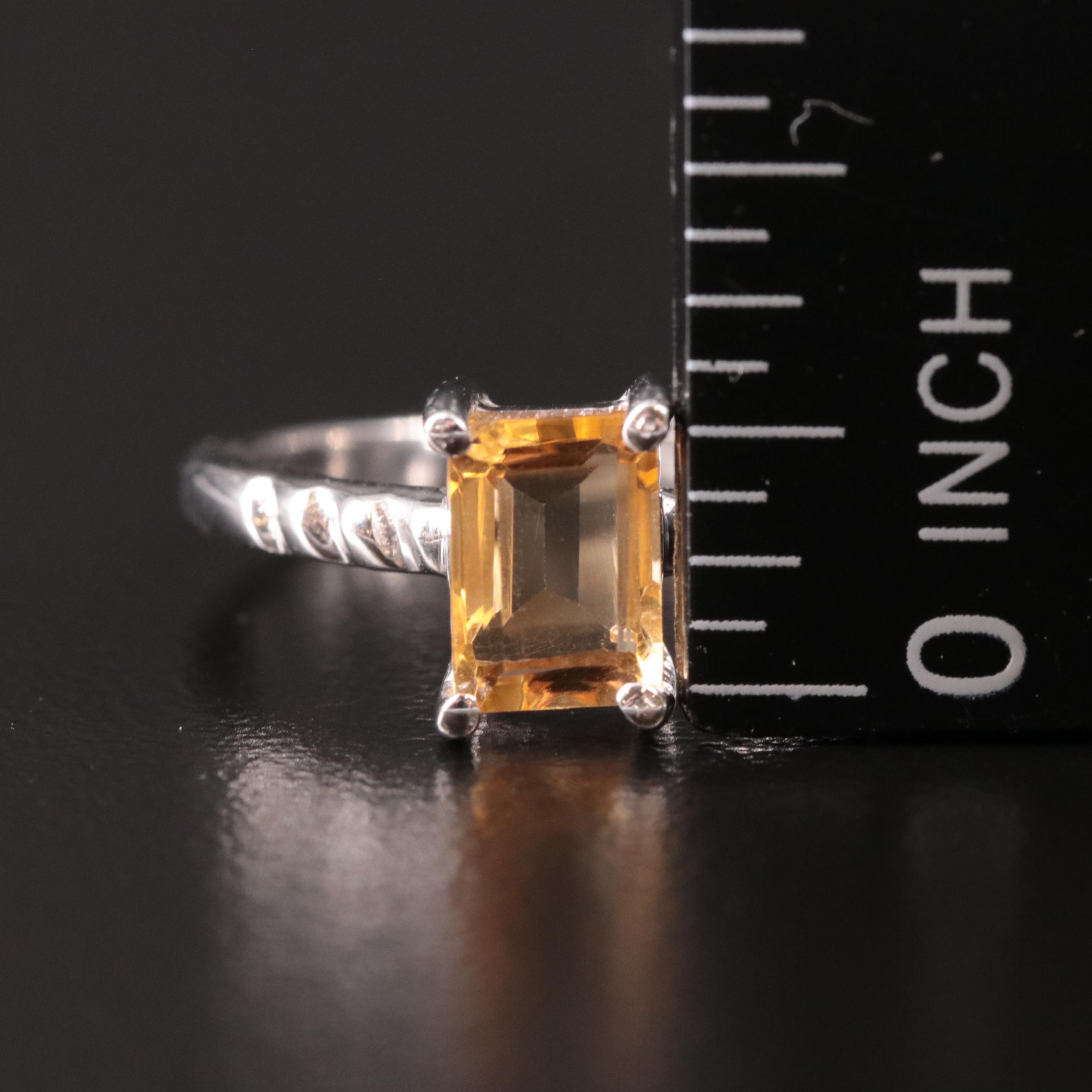 Sterling Citrine Ring
