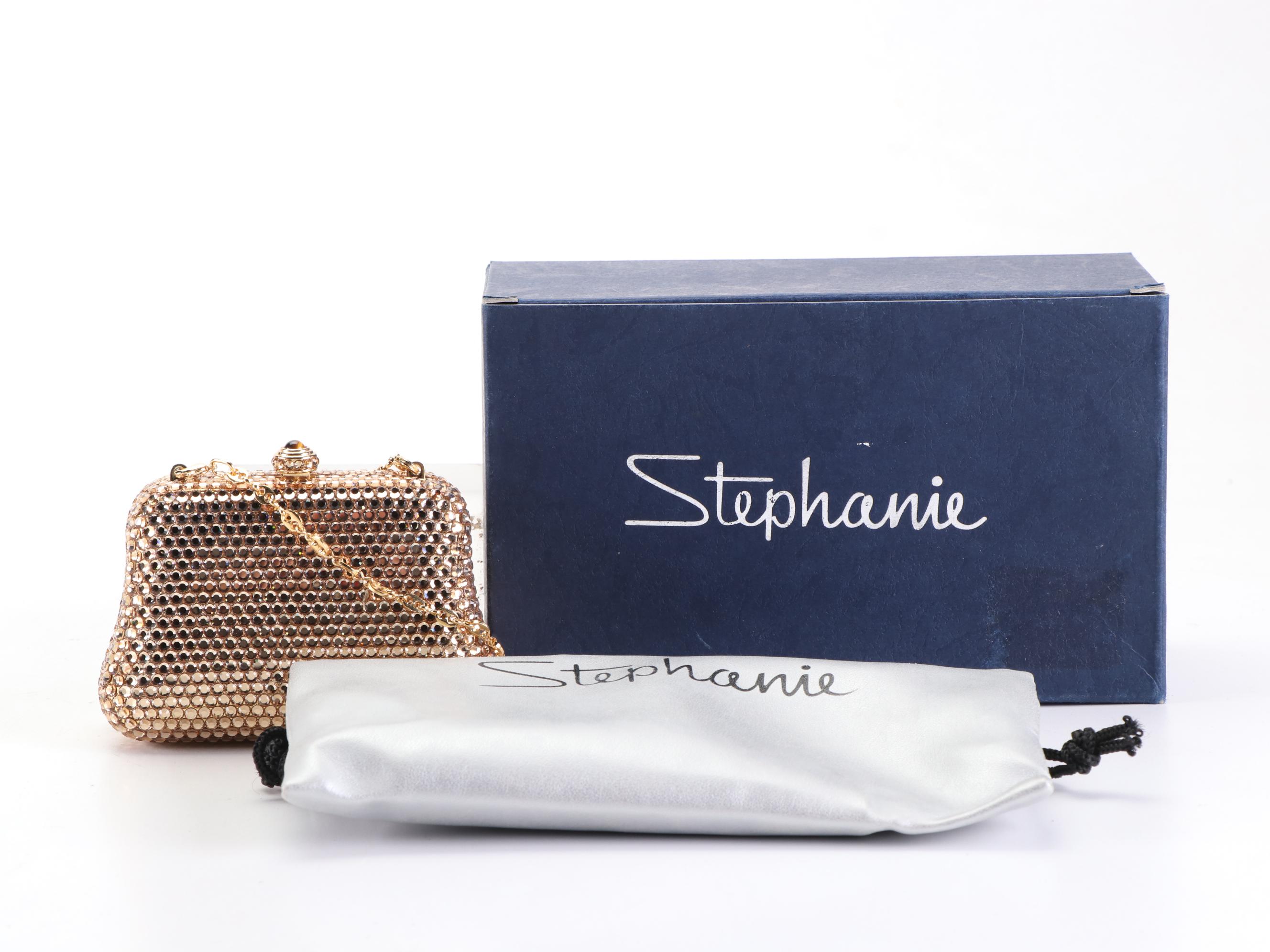 Stephanie Swarovski Crystal Mini Clutch with Box