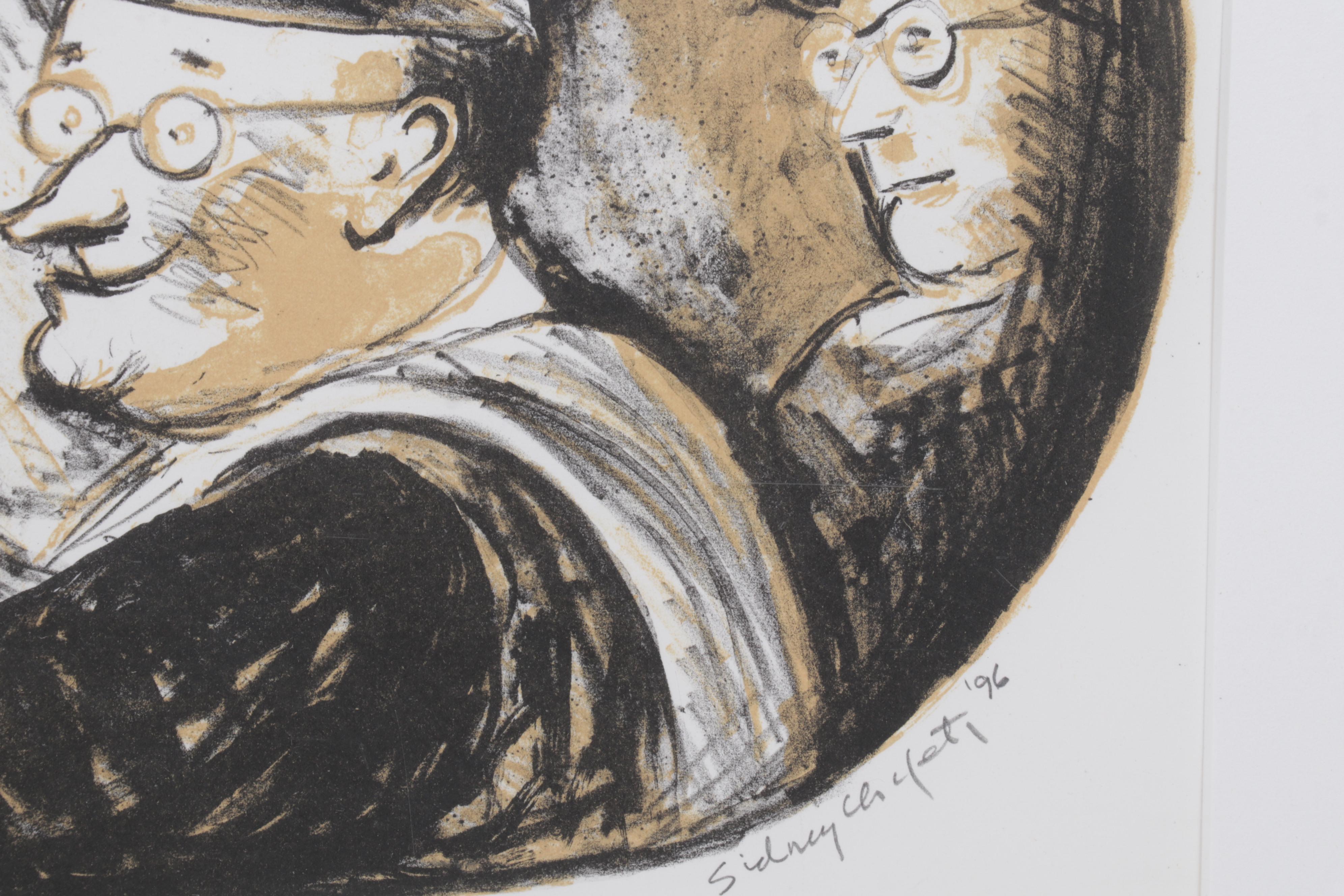 Sidney Chafetz Color Lithograph "Mirror Image," 1996